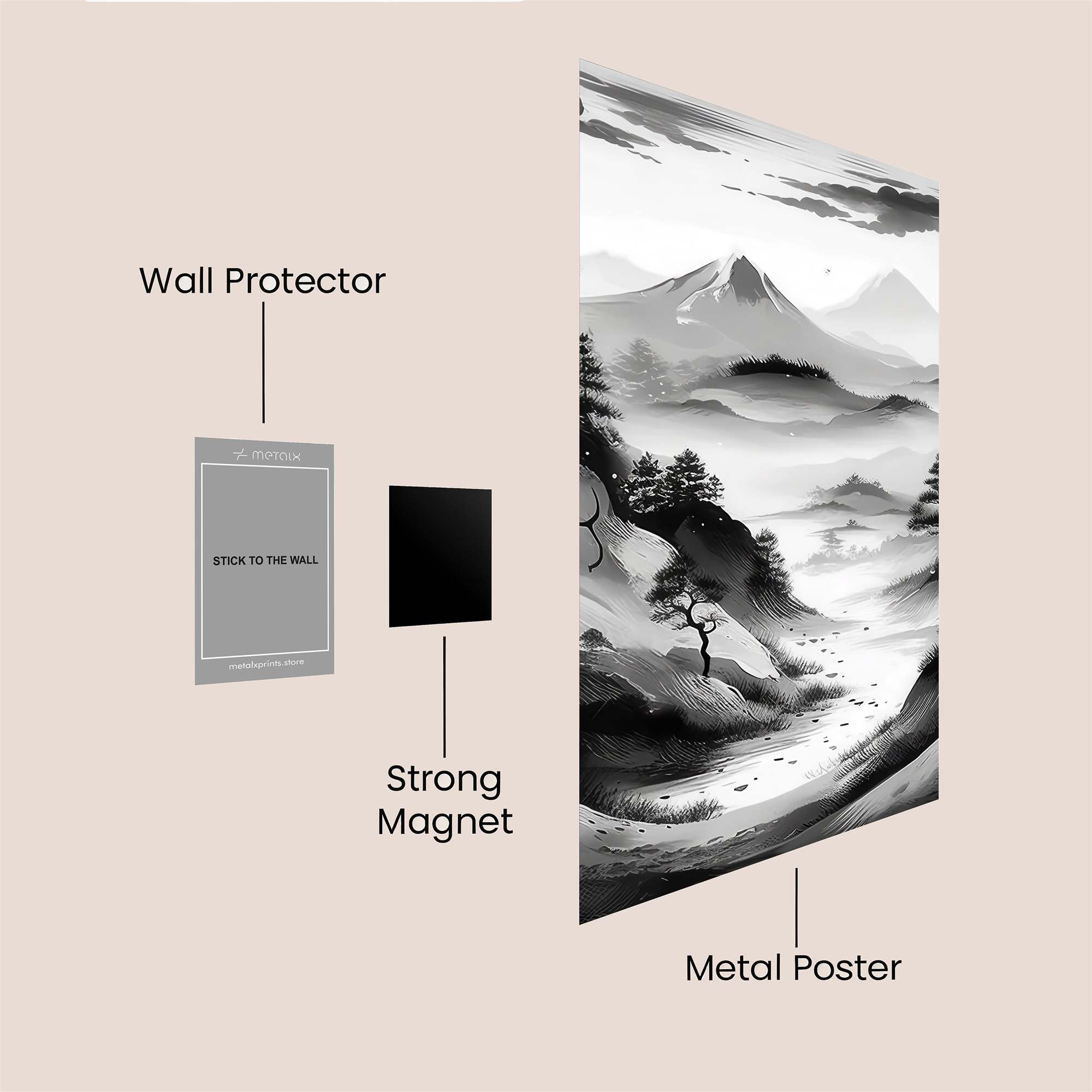 Waterfall Serenity Safe Wall Magnetic / M