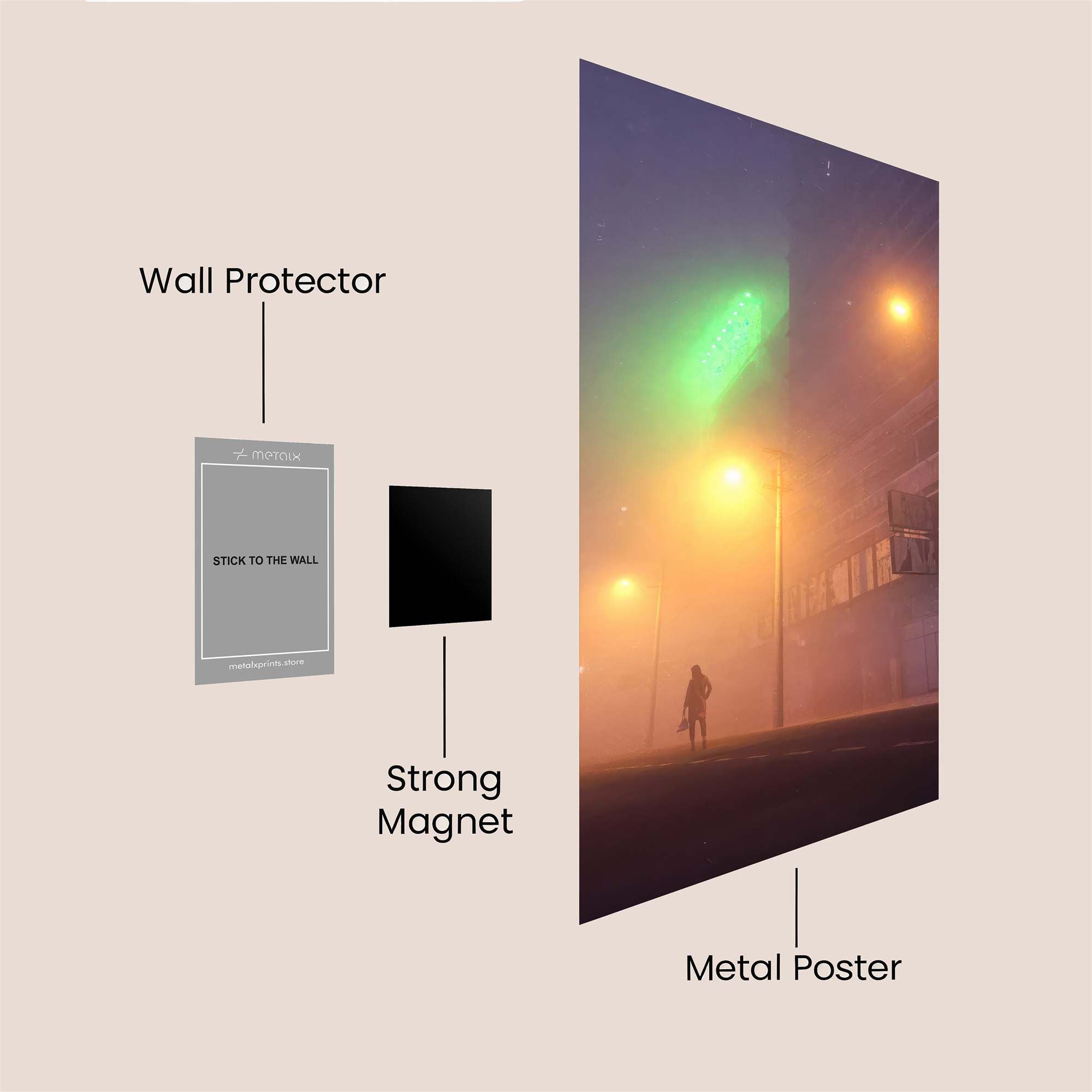 Foggy Solitude Safe Wall Magnetic / M