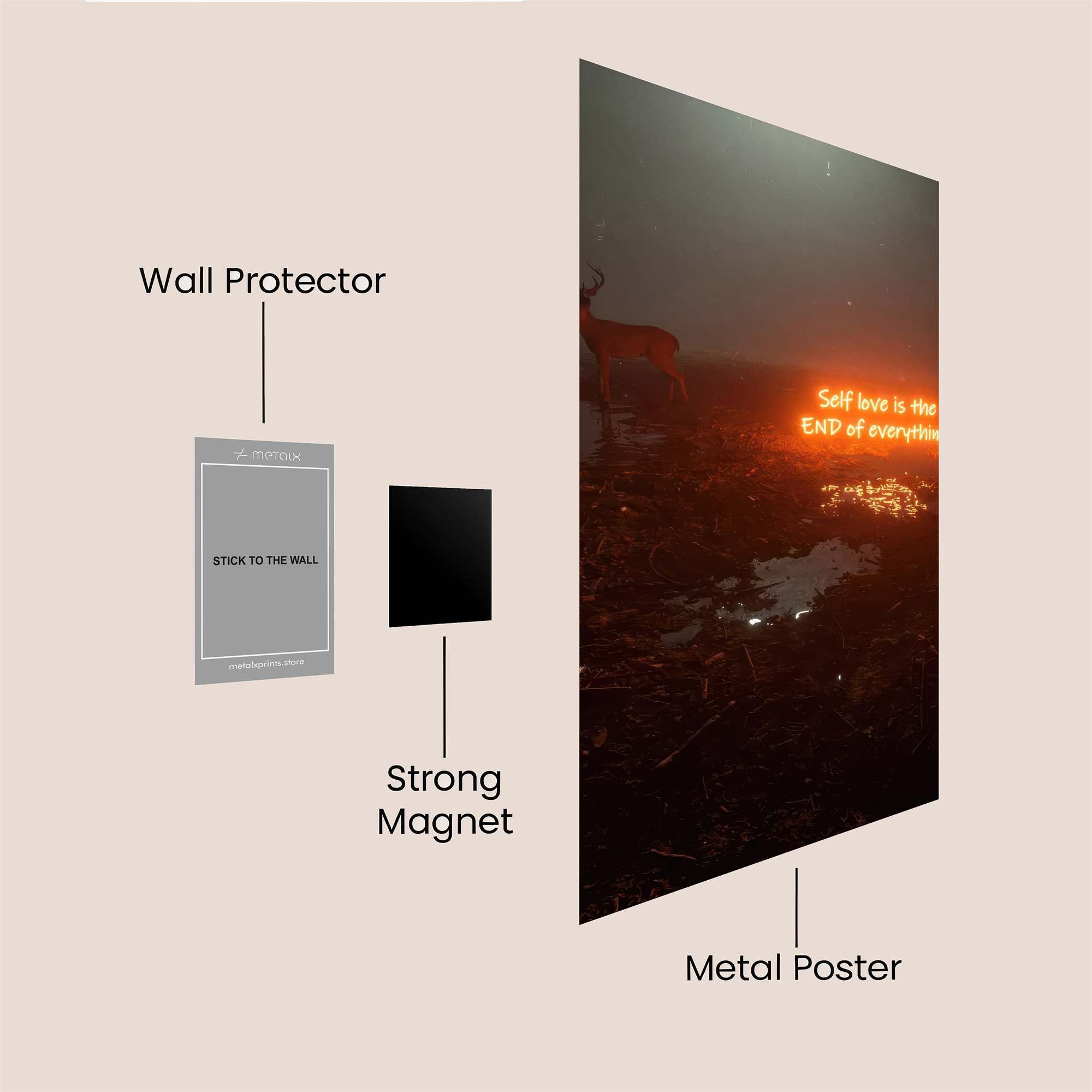 Deer Despair Safe Wall Magnetic / M