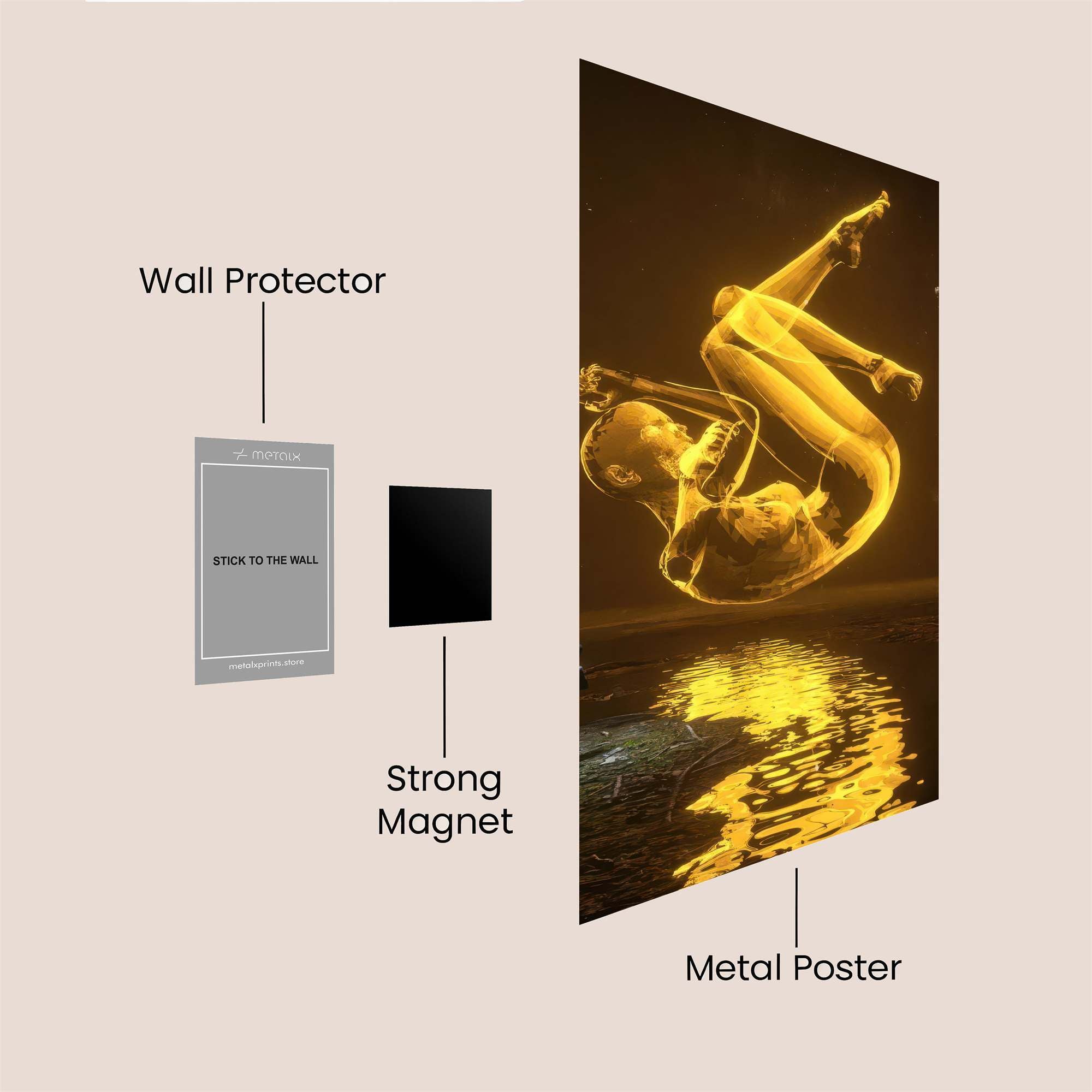 Golden Levitation Safe Wall Magnetic / M