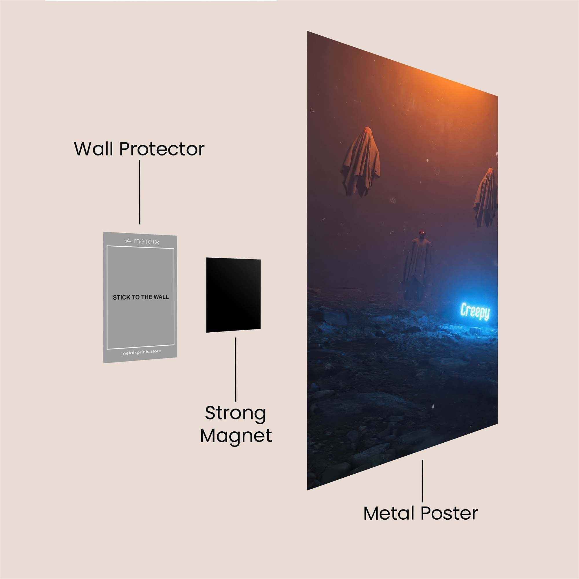 Ghostly Eerie Safe Wall Magnetic / M