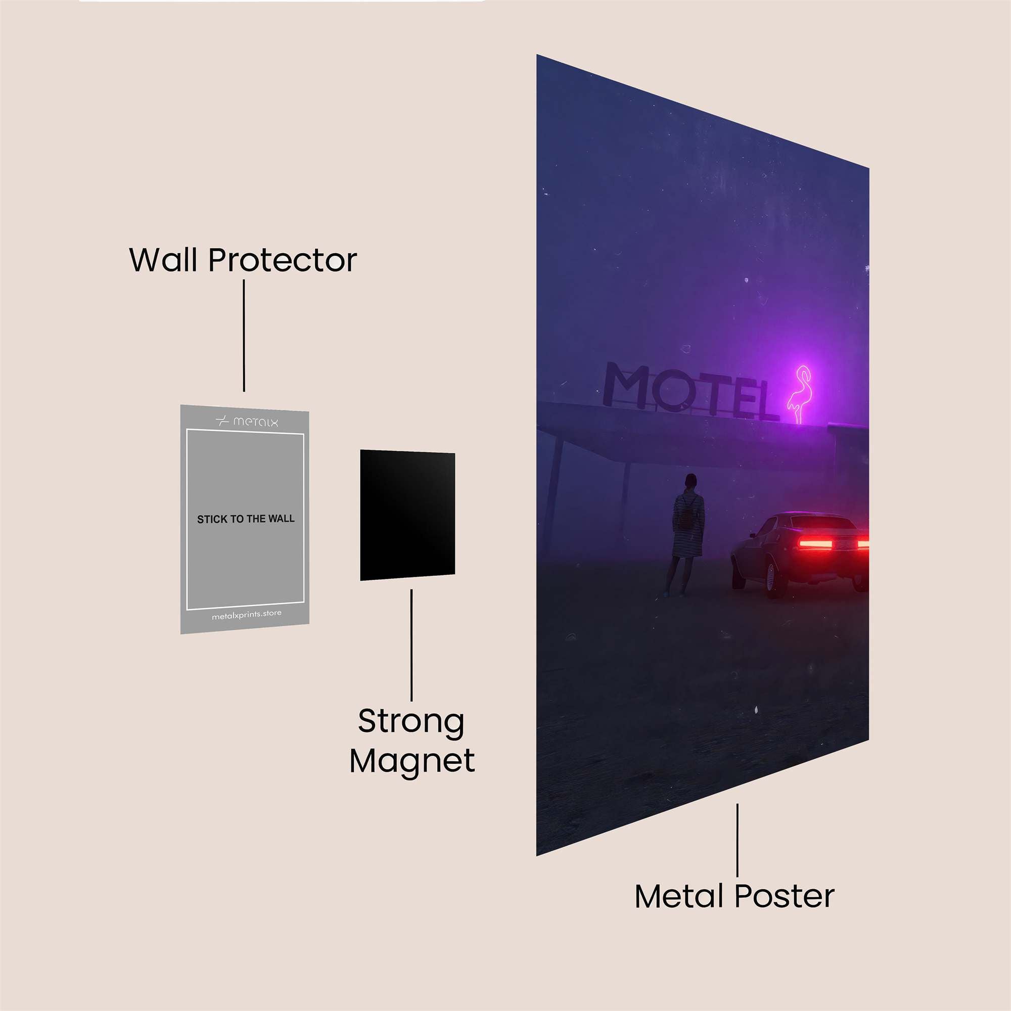 Motel Mystery Safe Wall Magnetic / M