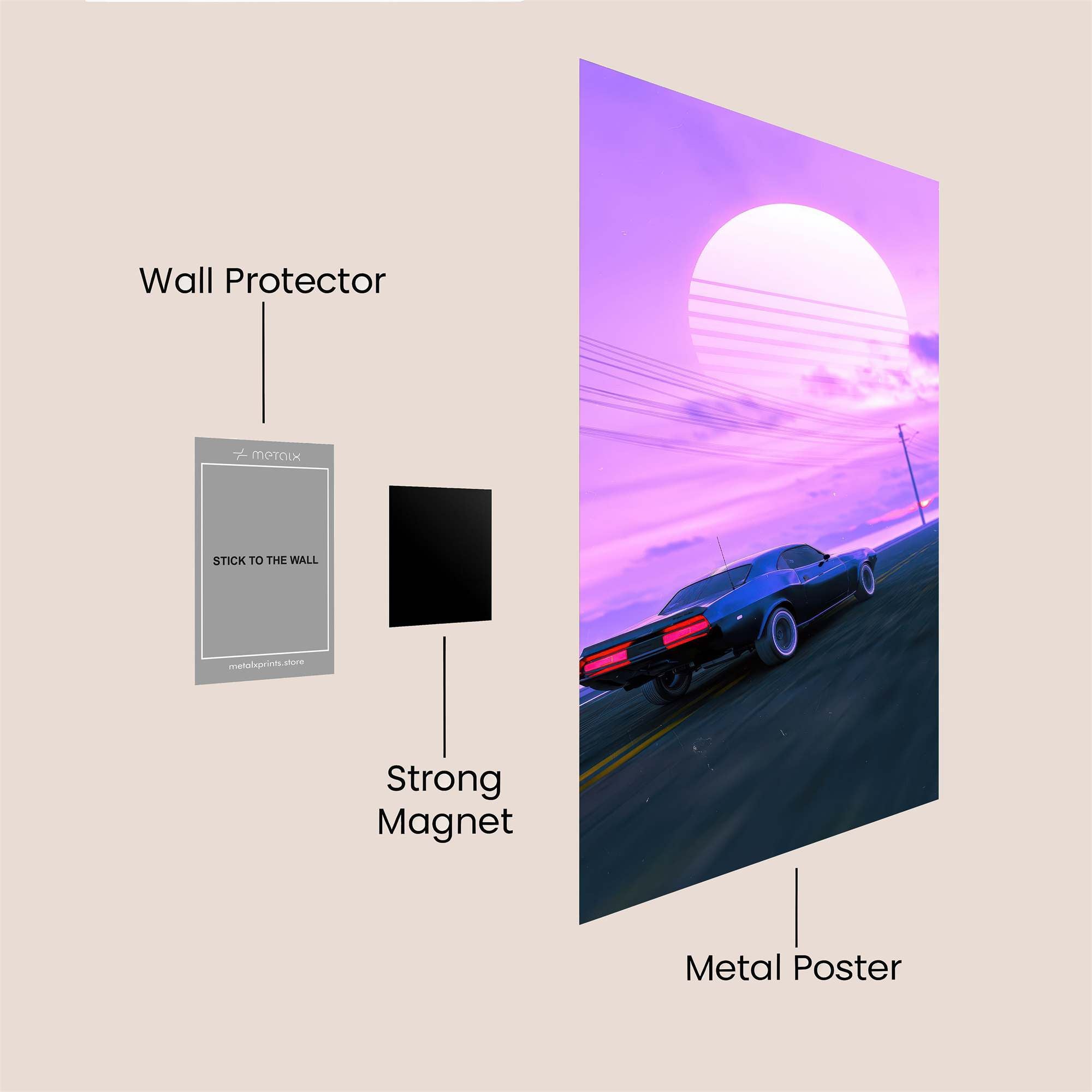 Sunset Chase Safe Wall Magnetic / M