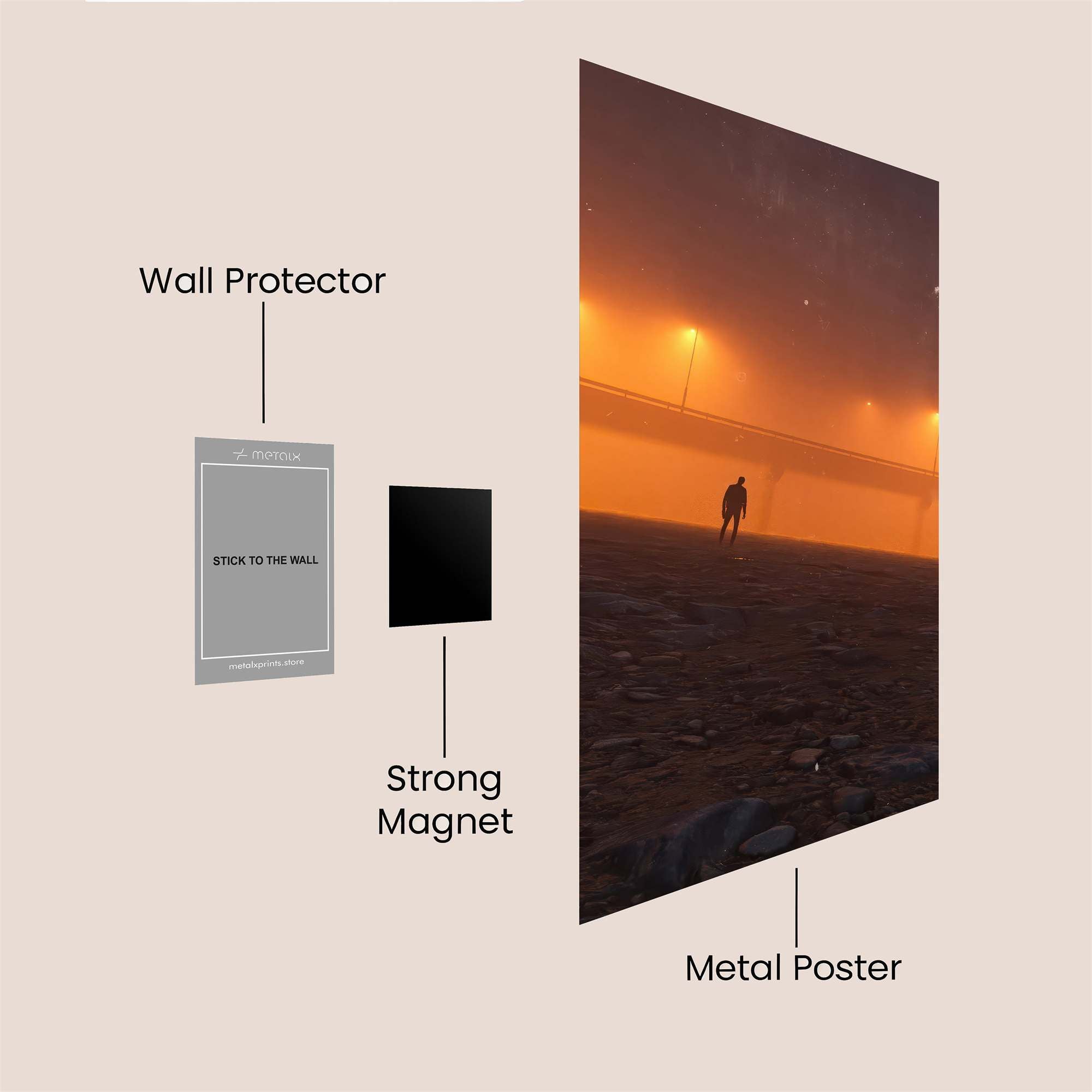Night Solitude Safe Wall Magnetic / M