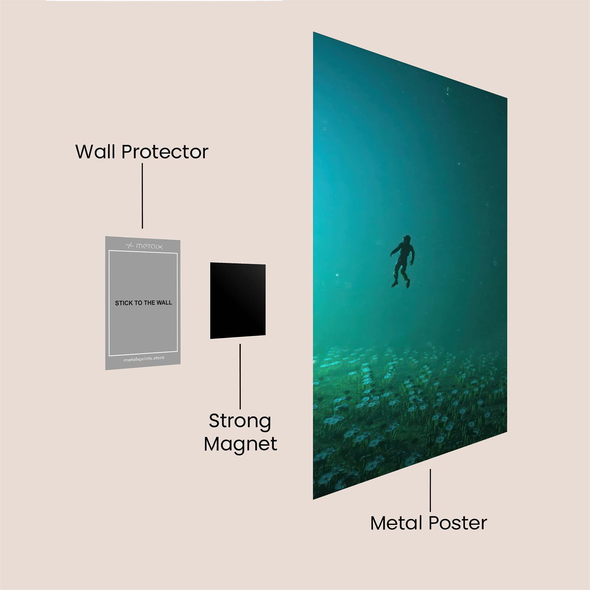 Diver Dreamscape Safe Wall Magnetic / M