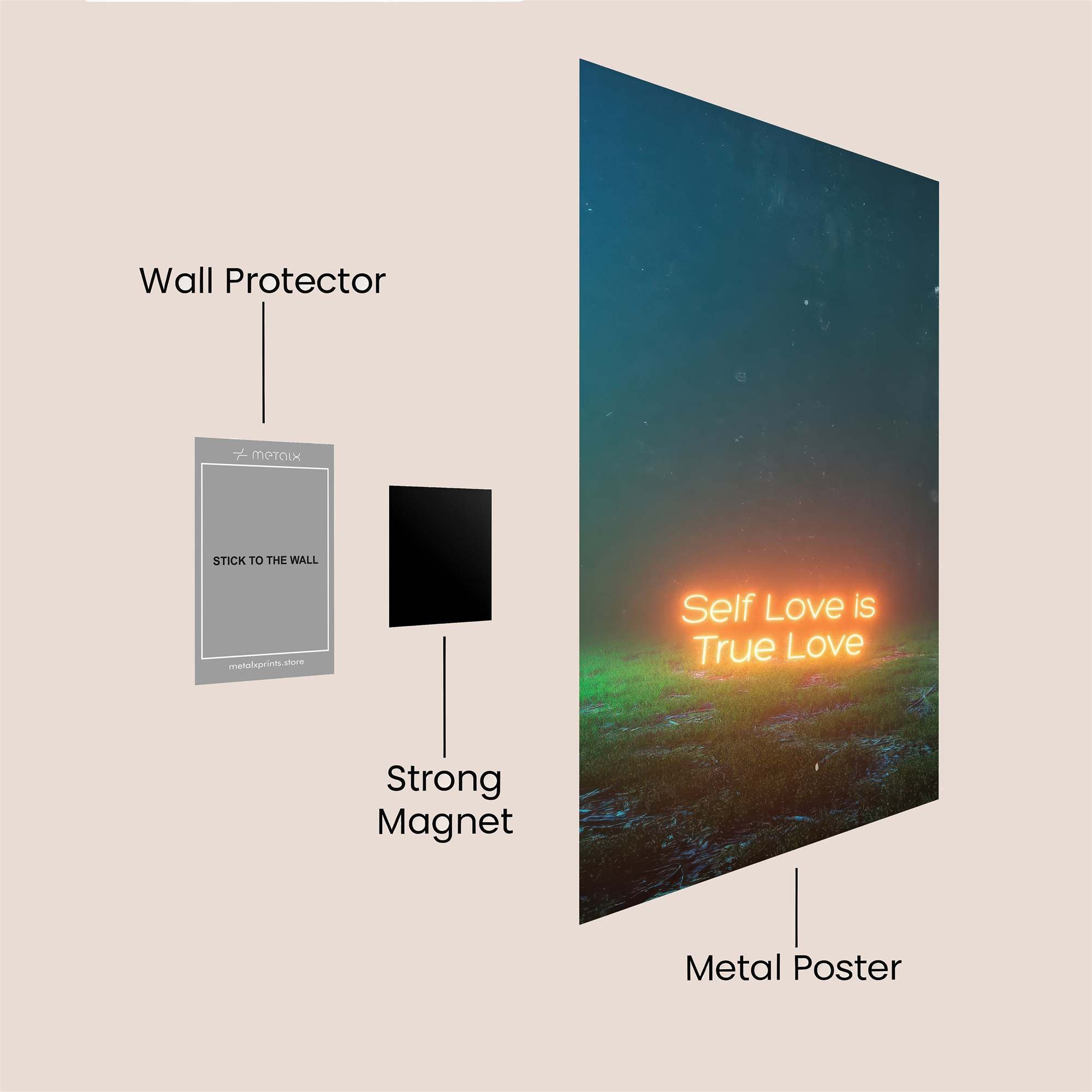 Love Glows Safe Wall Magnetic / M