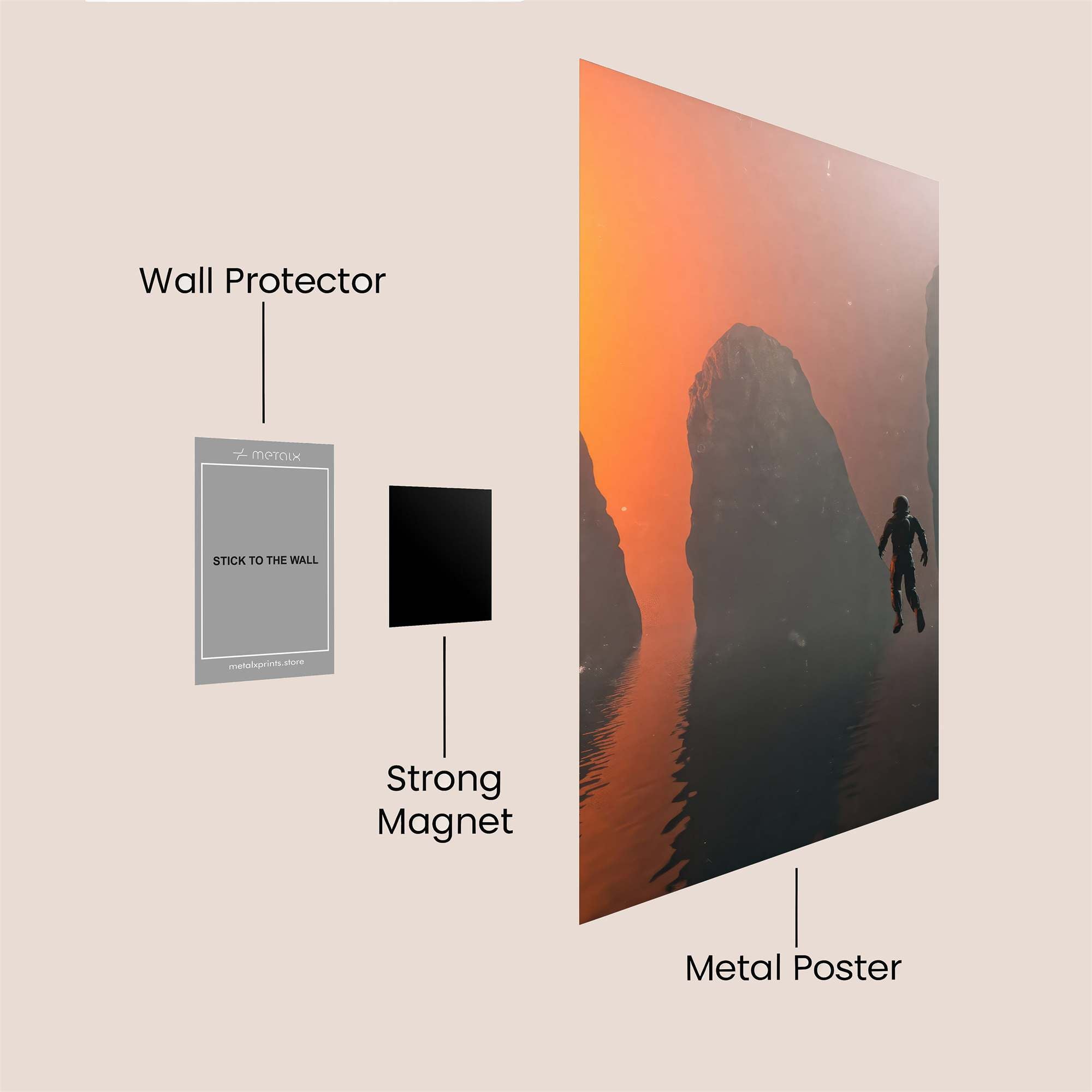 Mystic Leap Safe Wall Magnetic / M
