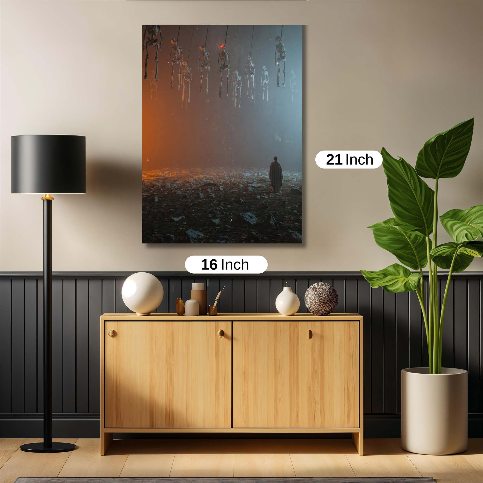 Skeletons Eerie Safe Wall Magnetic / M