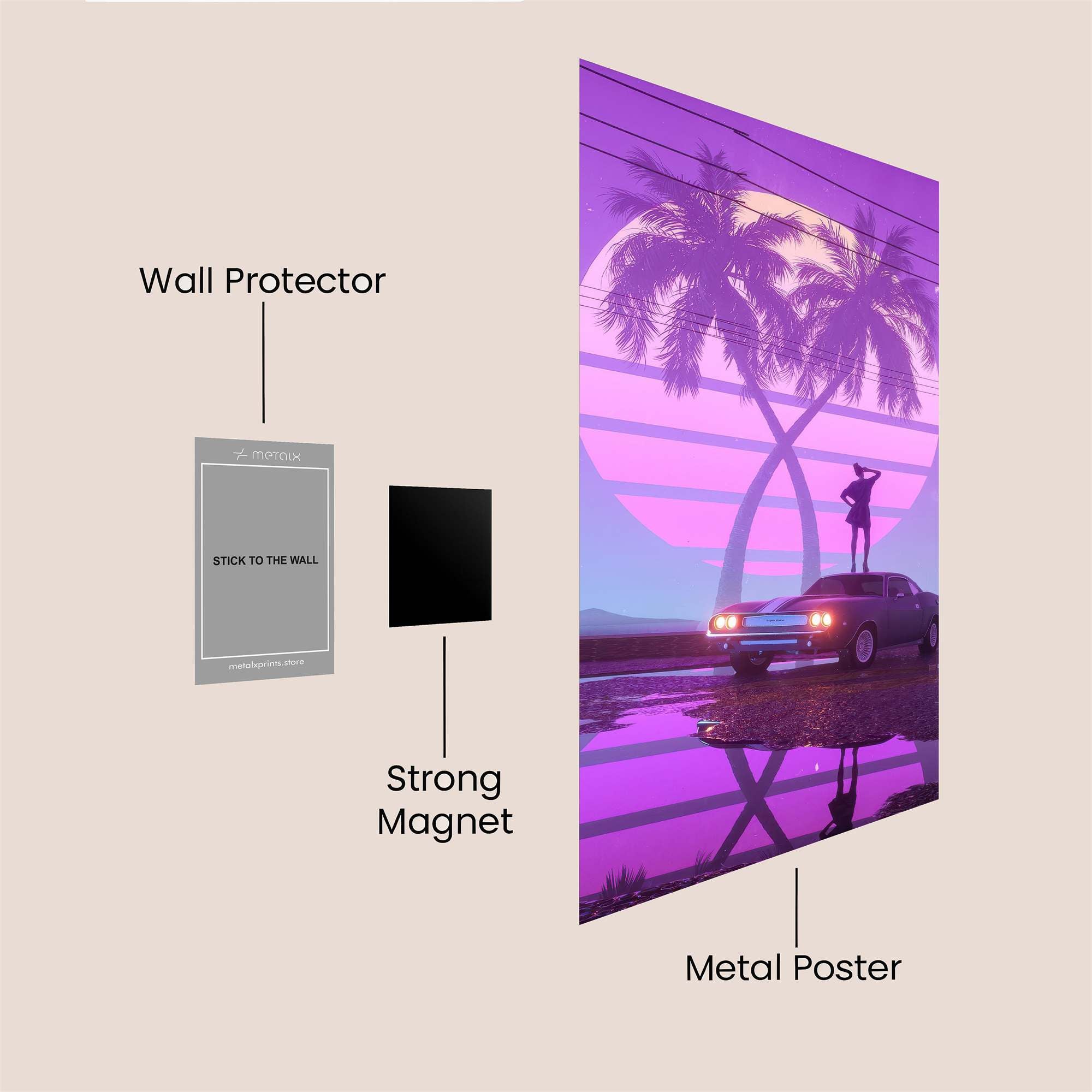 Sunset Dreamer Safe Wall Magnetic / M