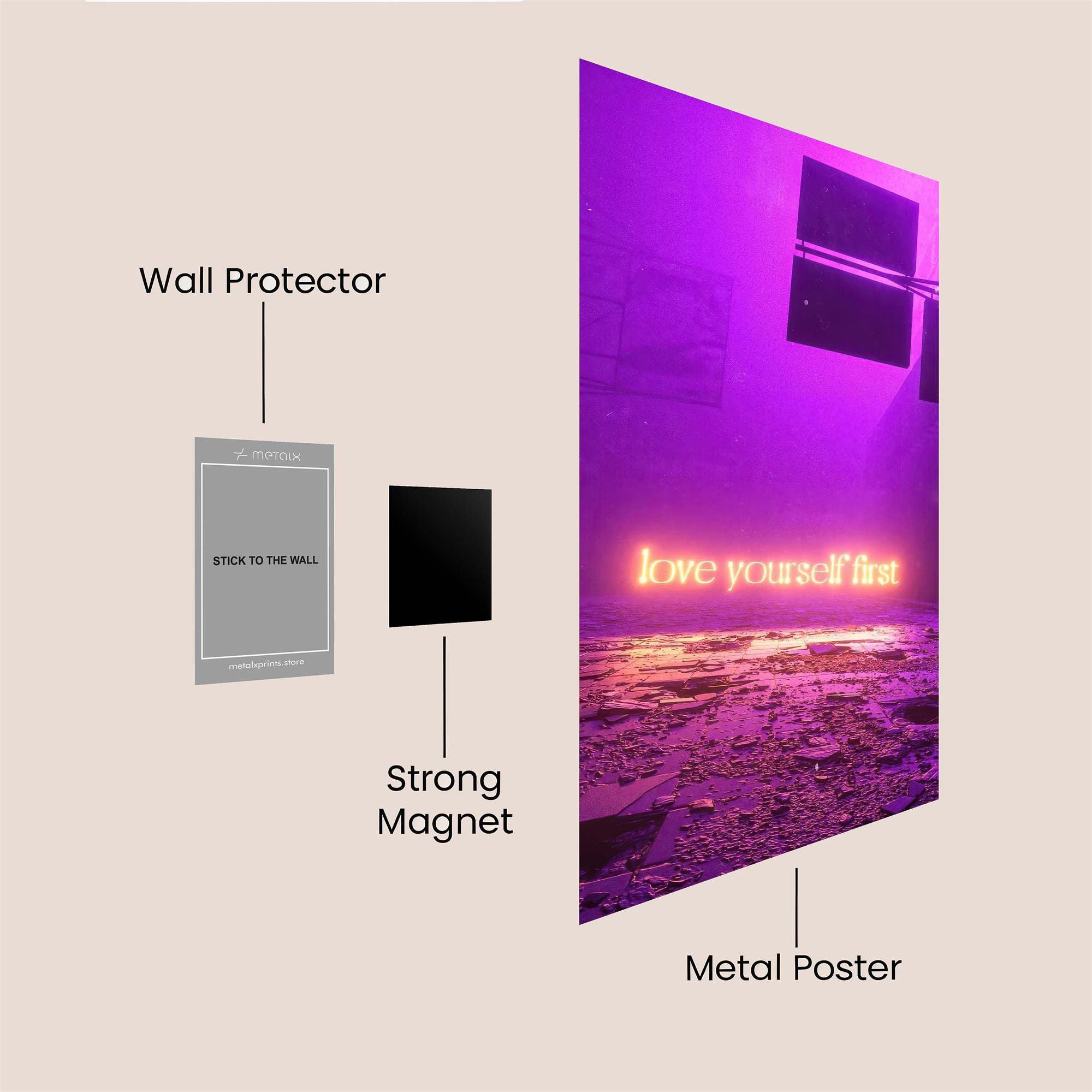 Neon Serenity Safe Wall Magnetic / M