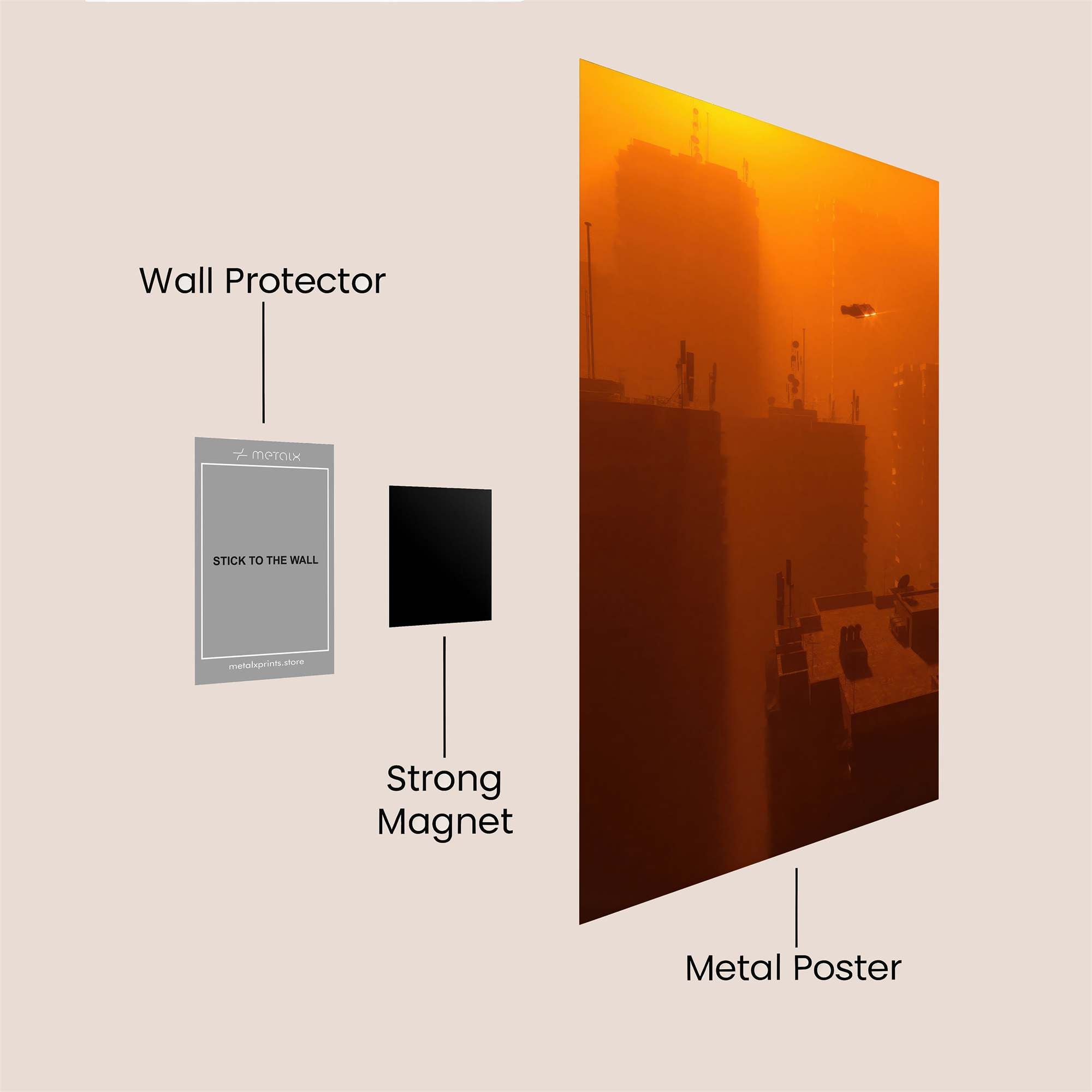 City Blaze Safe Wall Magnetic / M
