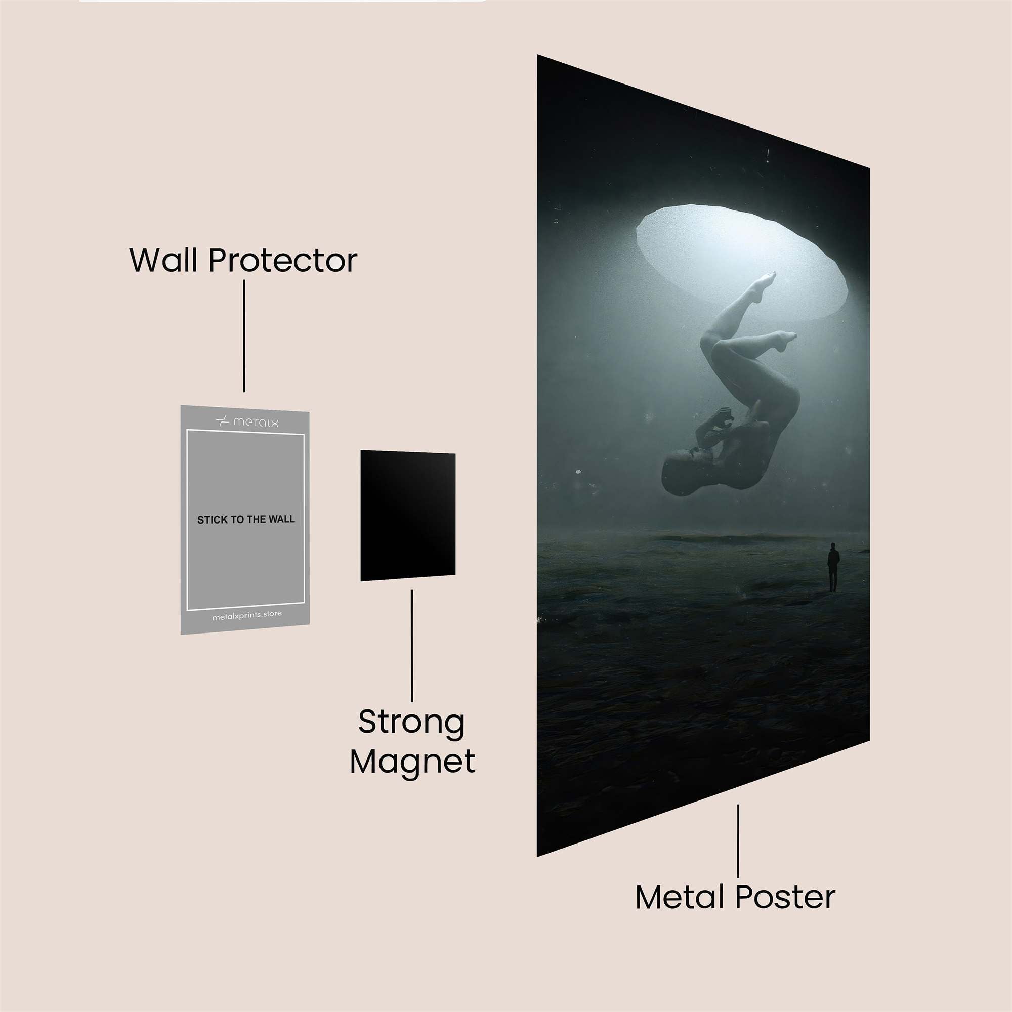 Diver Dreamscape Safe Wall Magnetic / M