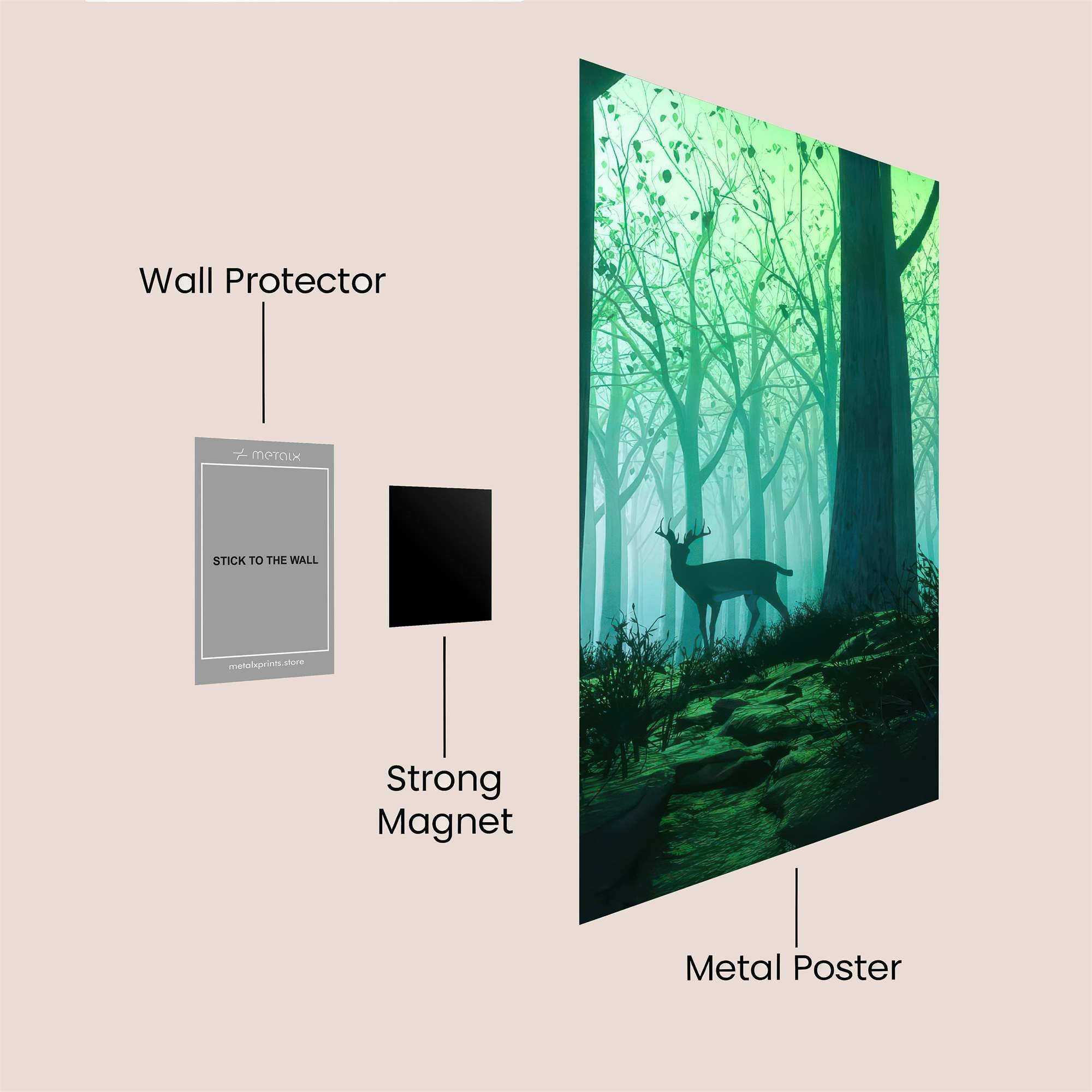 Deer Enigma Safe Wall Magnetic / M