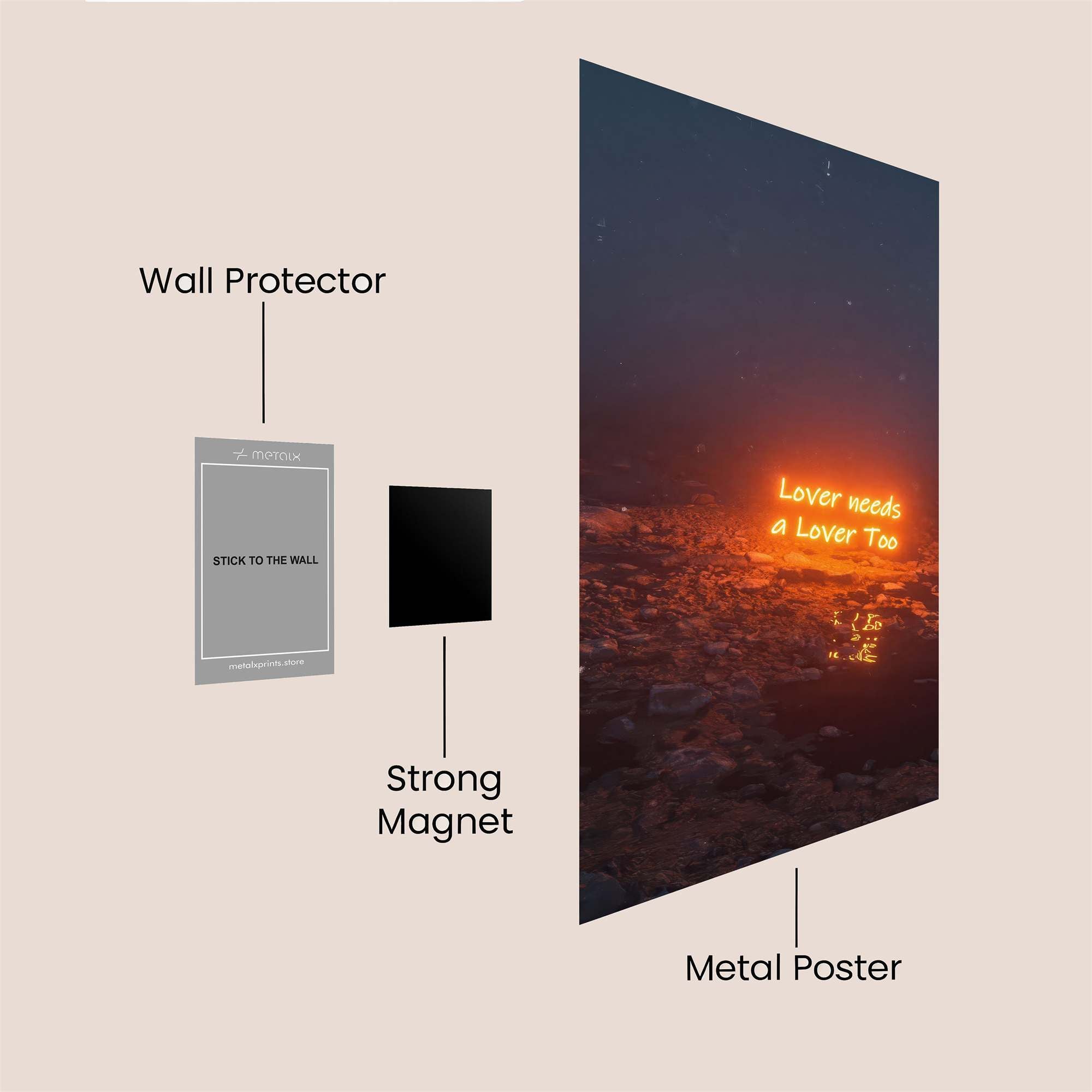 Neon Yearning Safe Wall Magnetic / M
