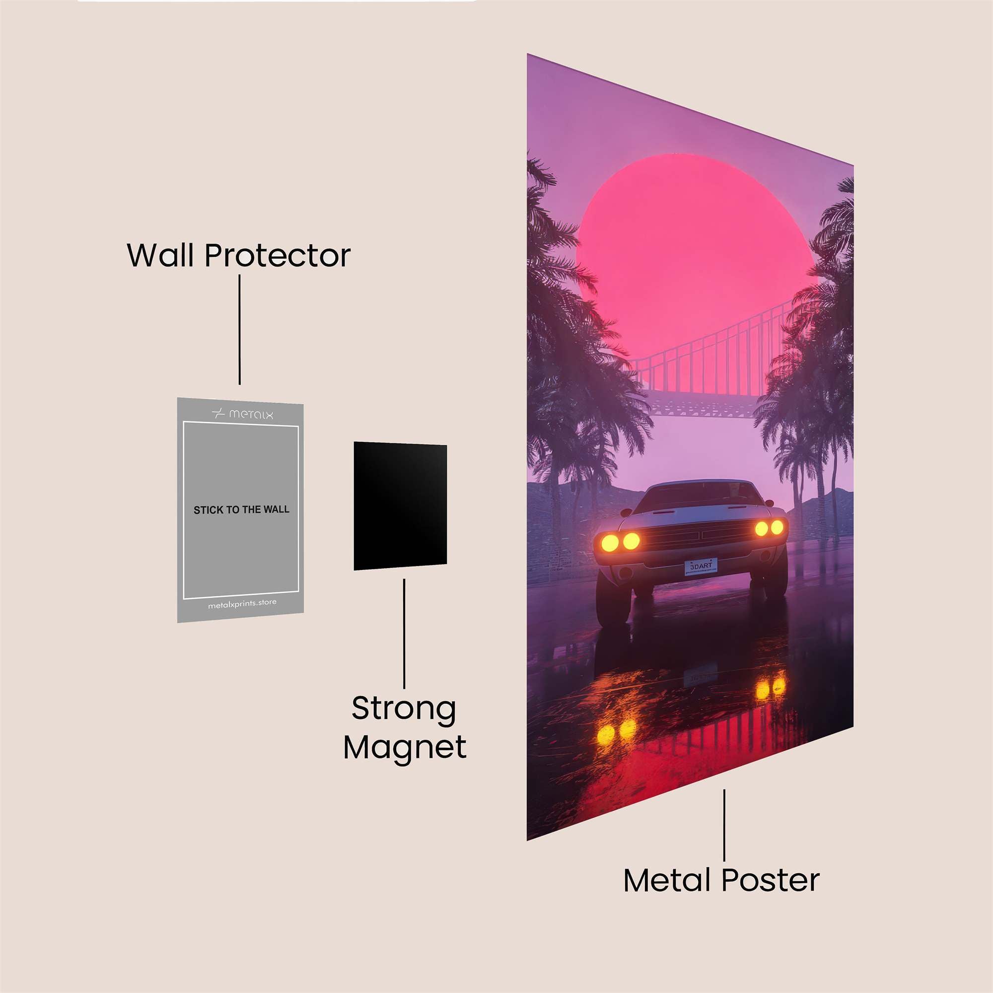 SunsetDrive Safe Wall Magnetic / M