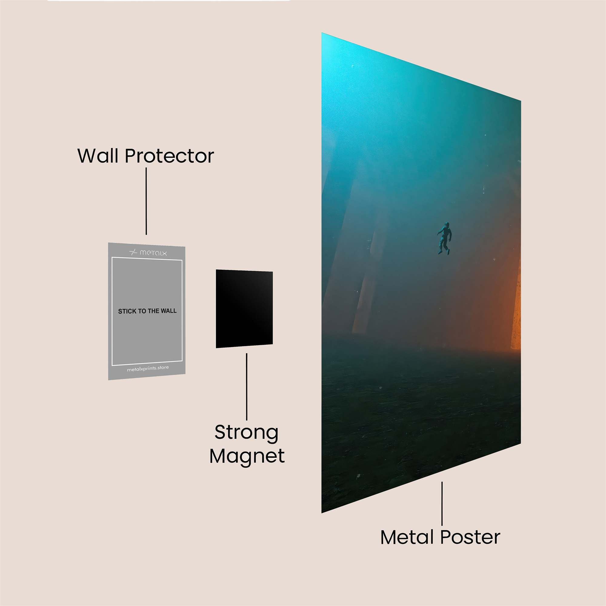 Diver Dreamscape Safe Wall Magnetic / M