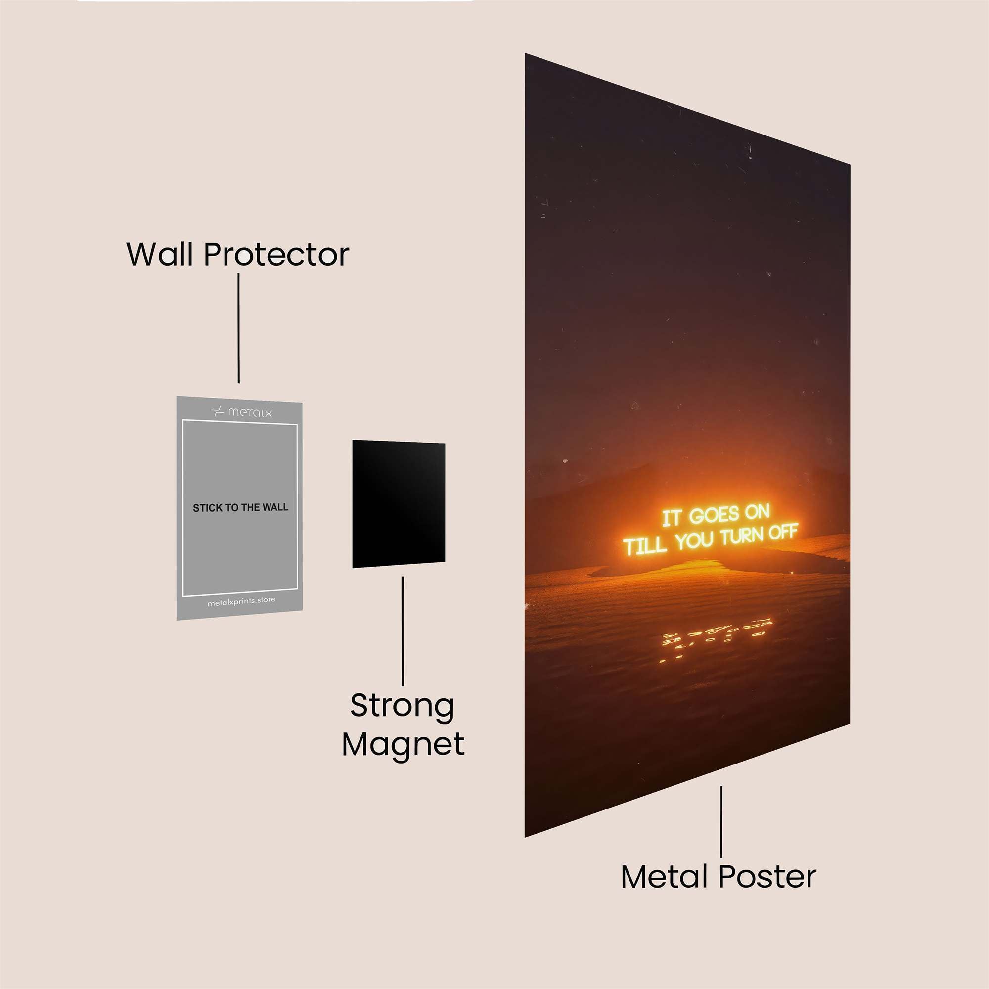 Neon Whisper Safe Wall Magnetic / M