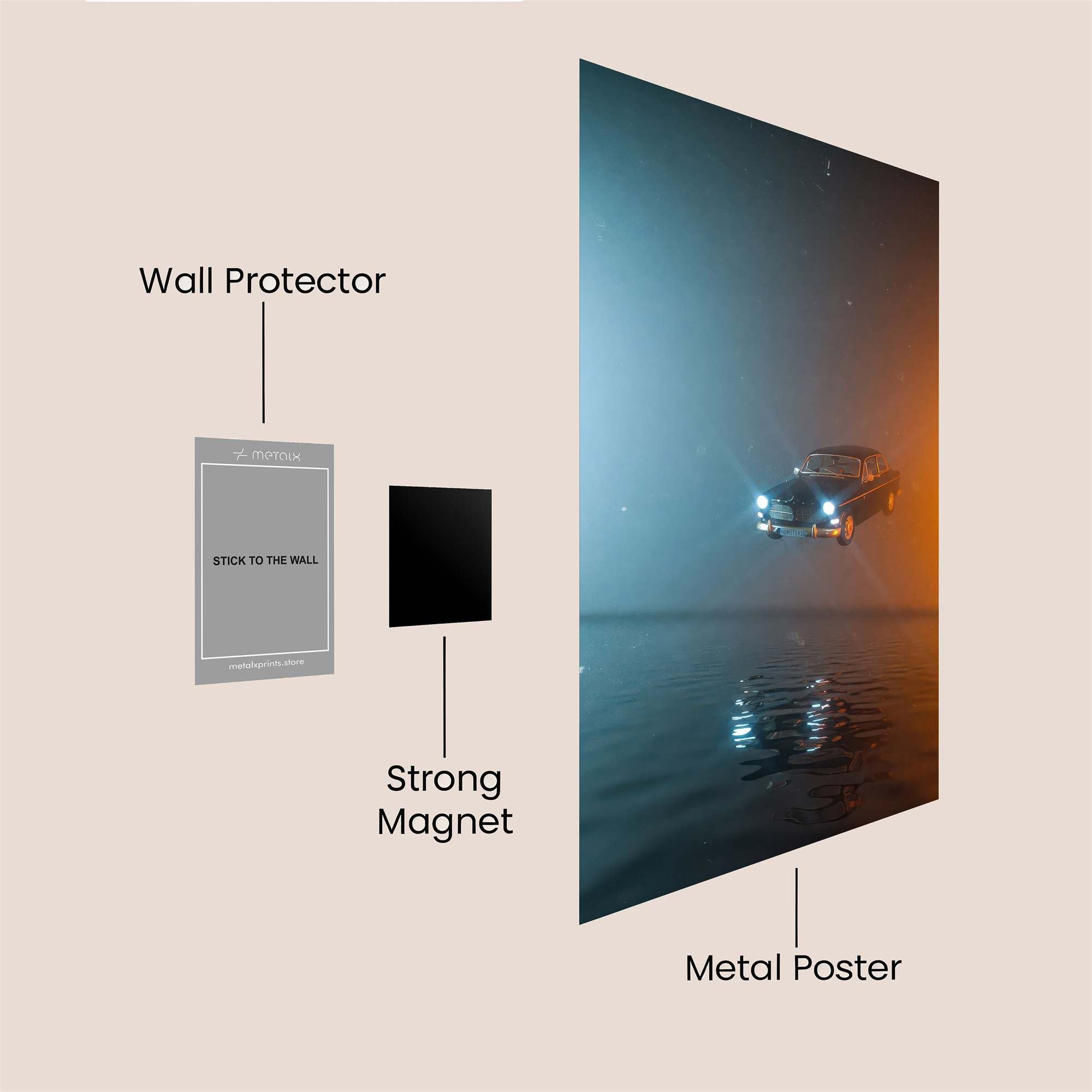 Car Dreamscape Safe Wall Magnetic / M
