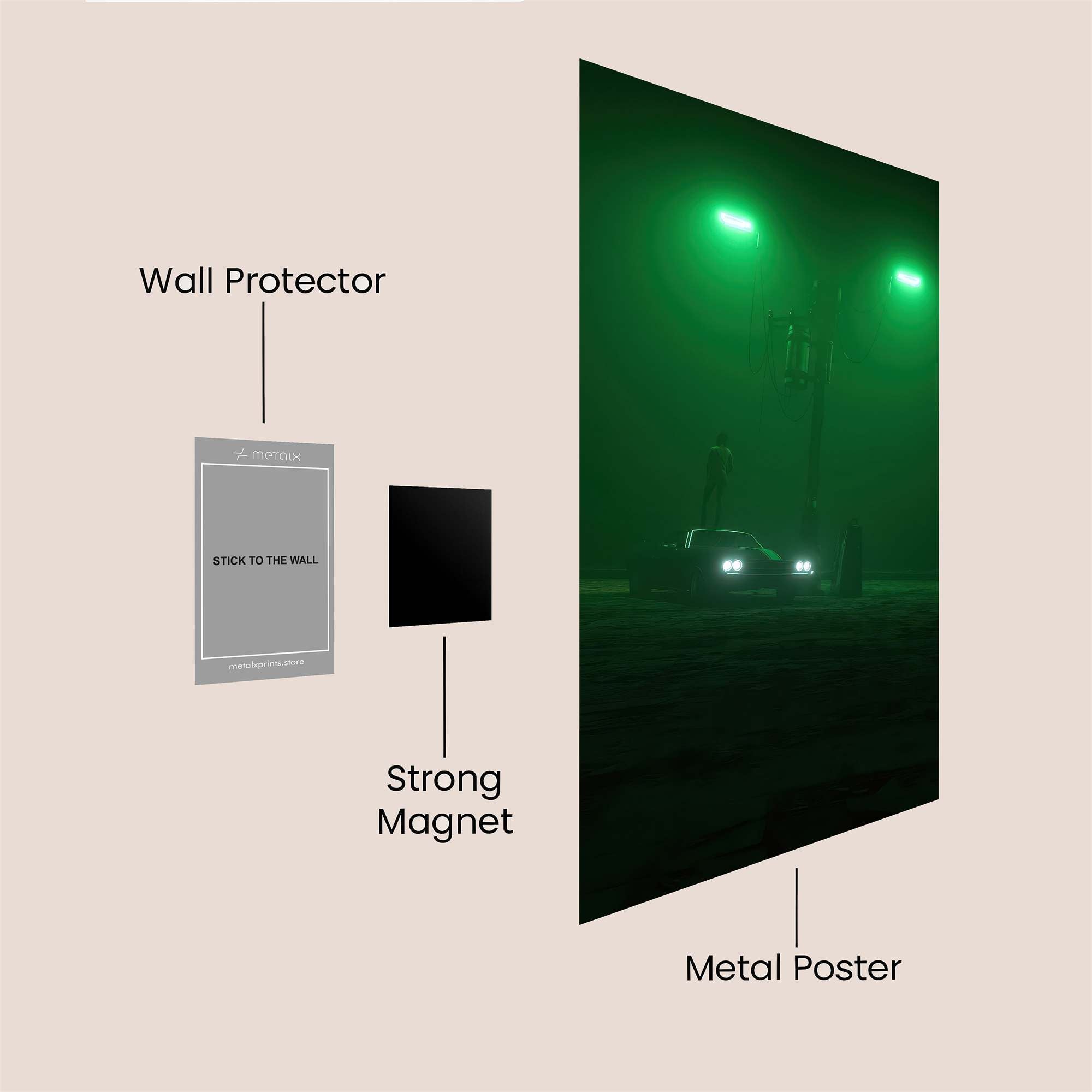 Foggy Night Safe Wall Magnetic / M