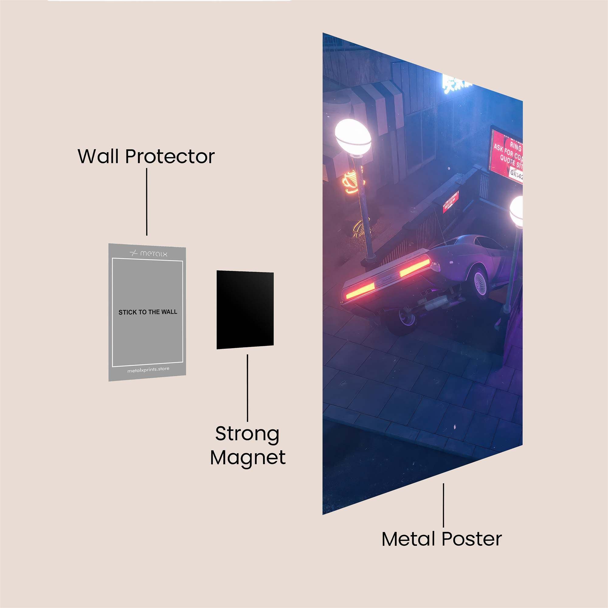 Neon Descent Safe Wall Magnetic / M