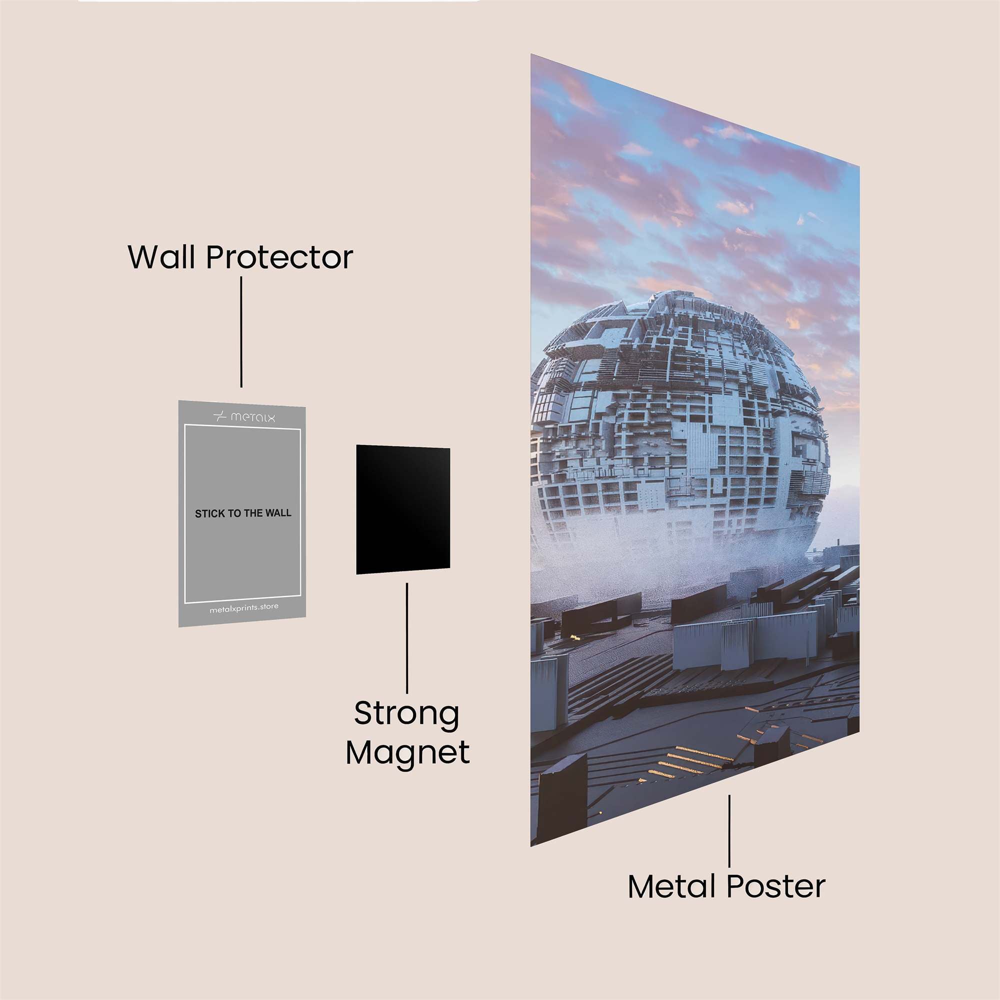 Sphere Serenity Safe Wall Magnetic / M