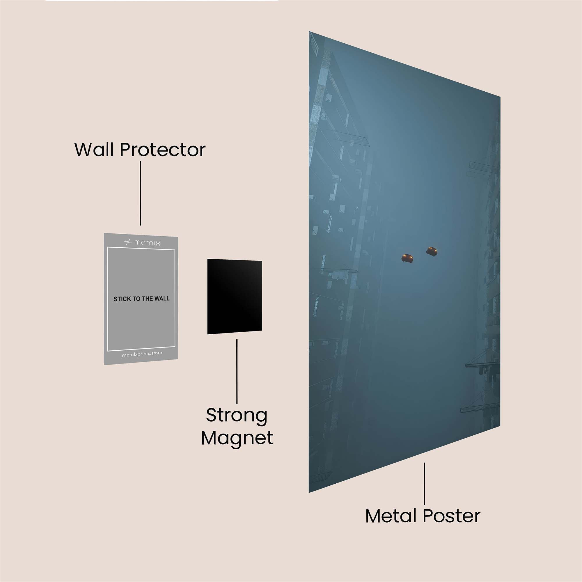 Balloons Drifting Safe Wall Magnetic / M