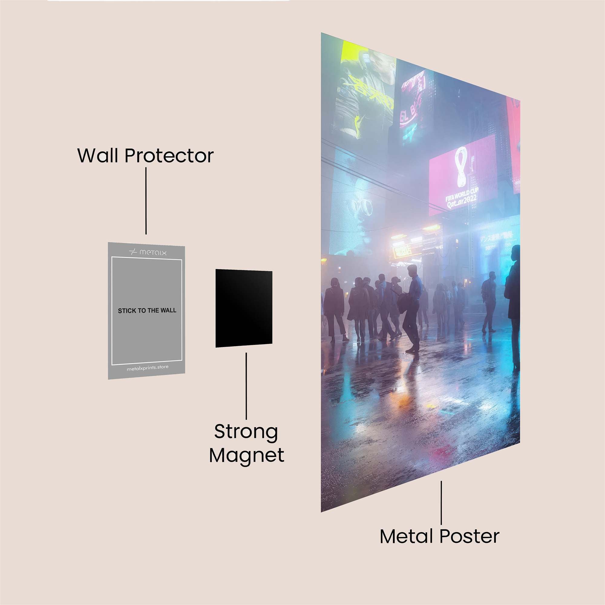 Neon Dreams Safe Wall Magnetic / M