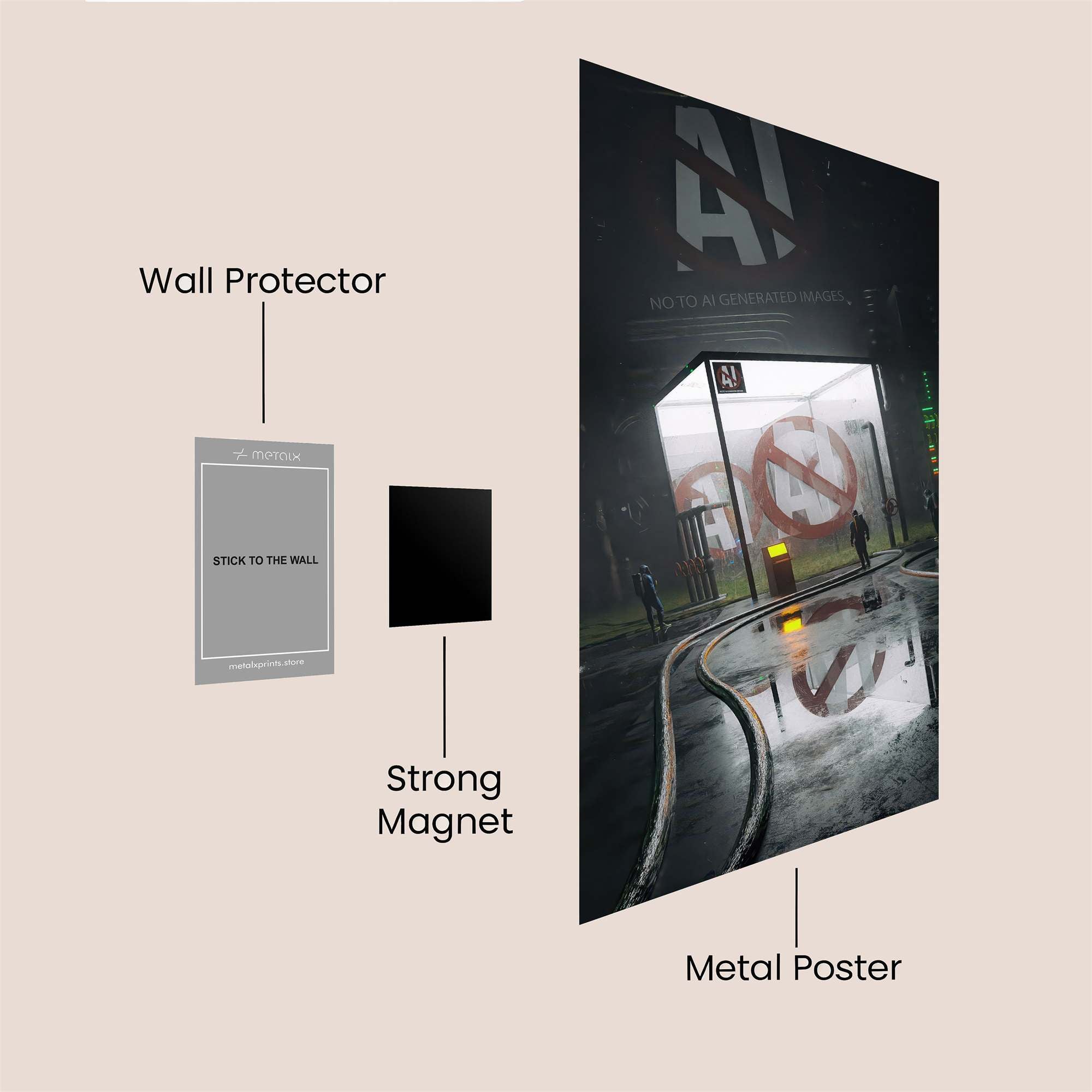 AI Rebellion Safe Wall Magnetic / M