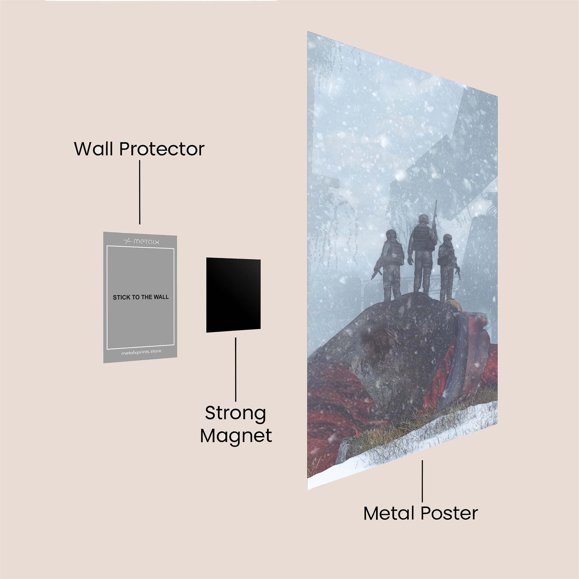 Soldiers Somber Safe Wall Magnetic / M