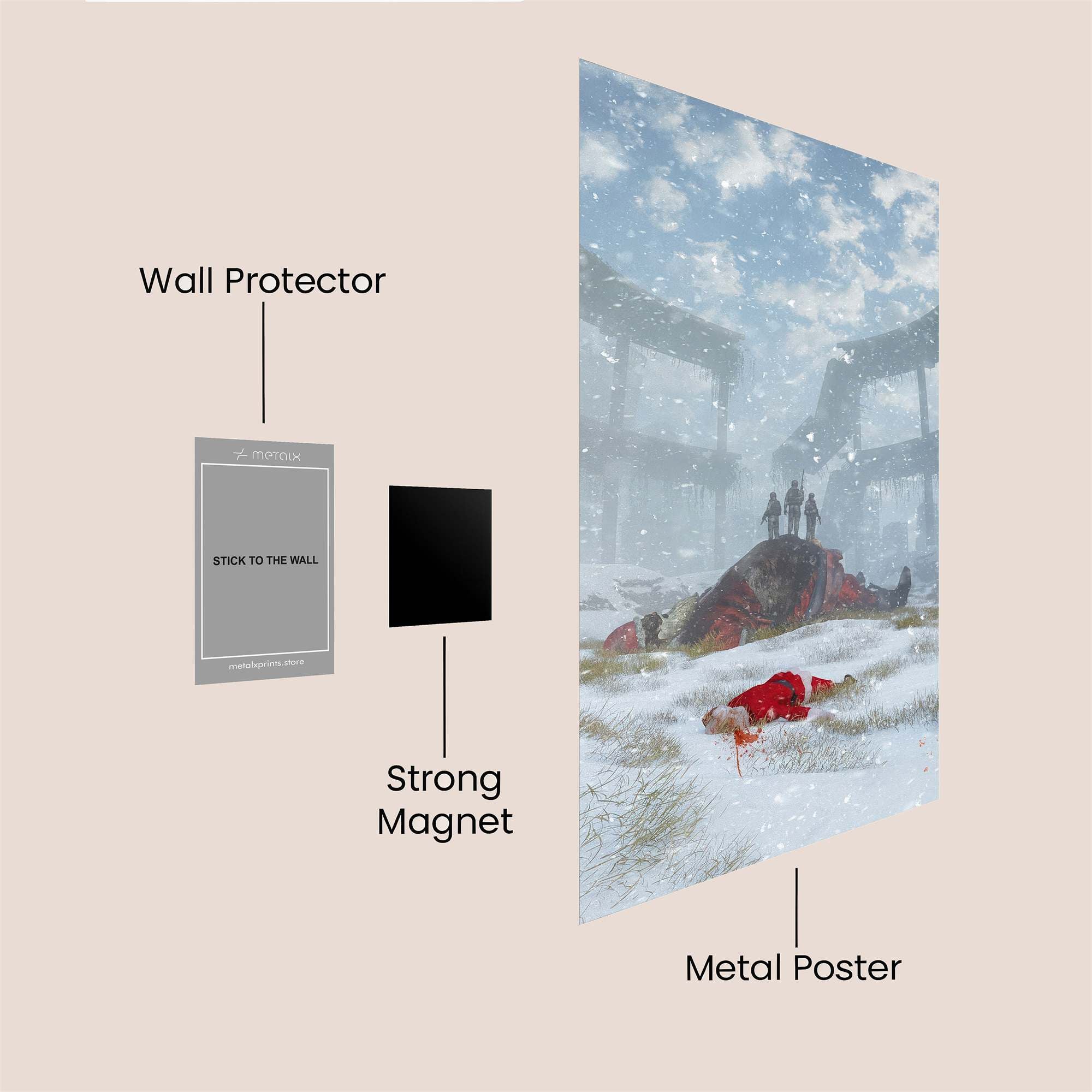 Santa's Demise Safe Wall Magnetic / M