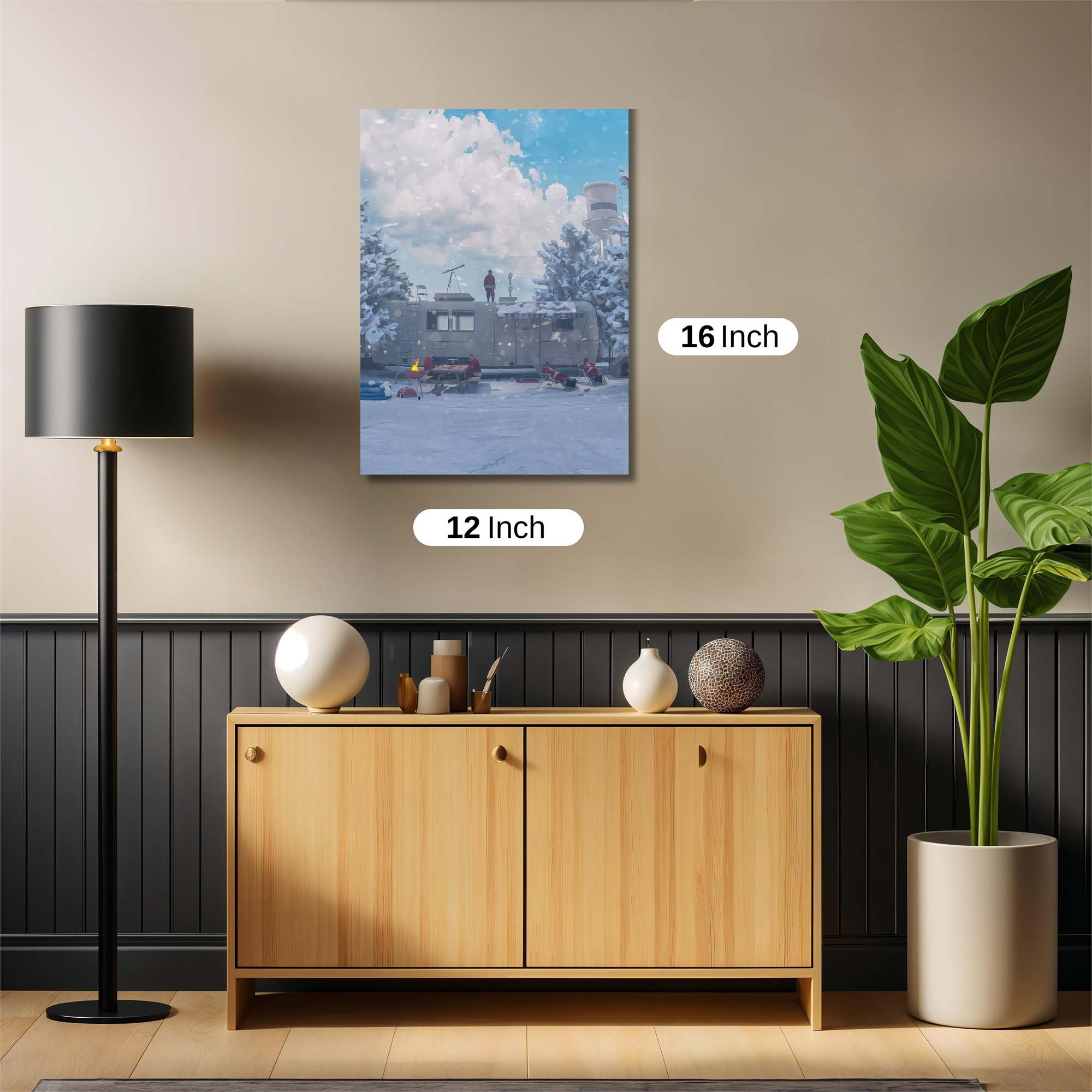 Snowy Solitude Safe Wall Magnetic / M