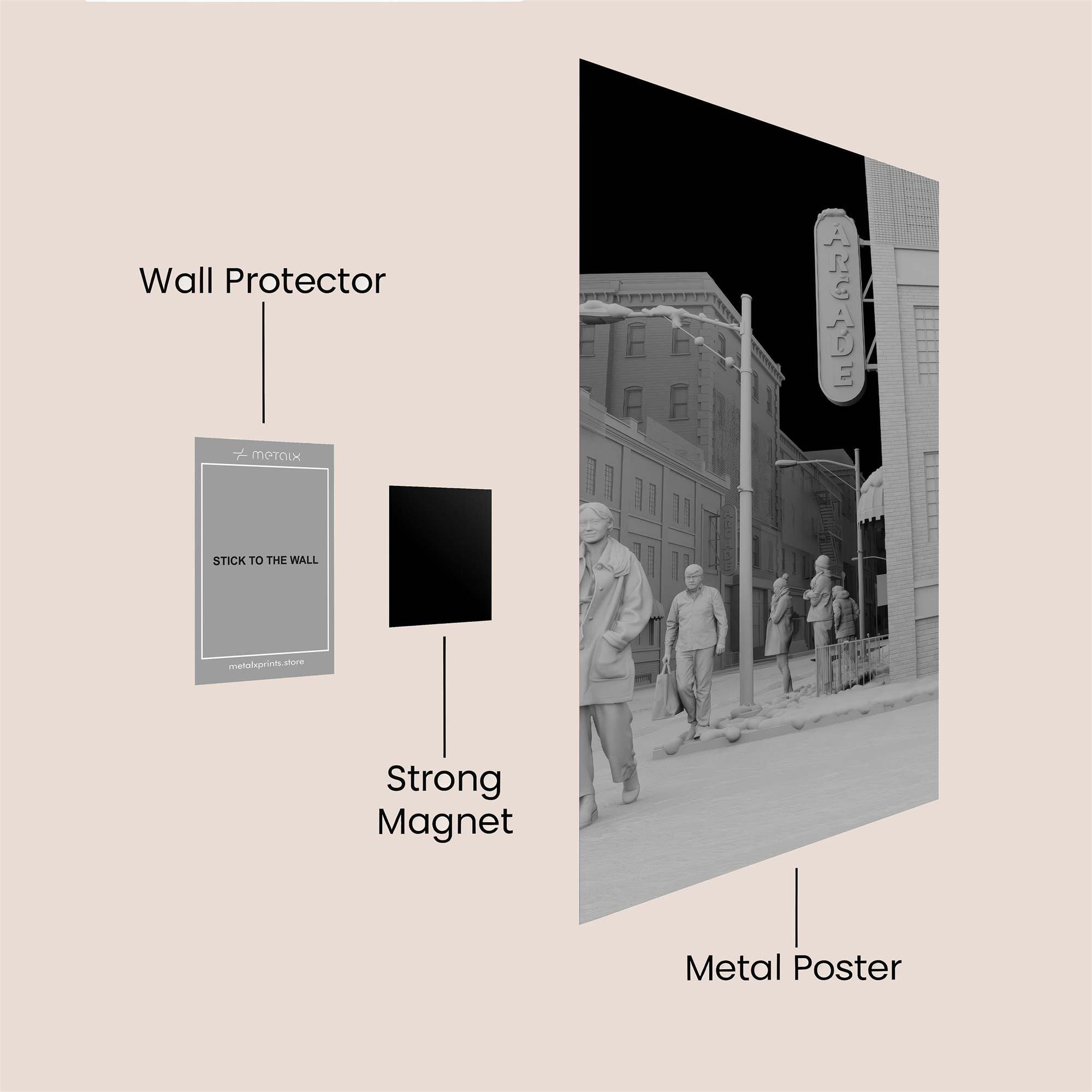 Arcade Echo Safe Wall Magnetic / M