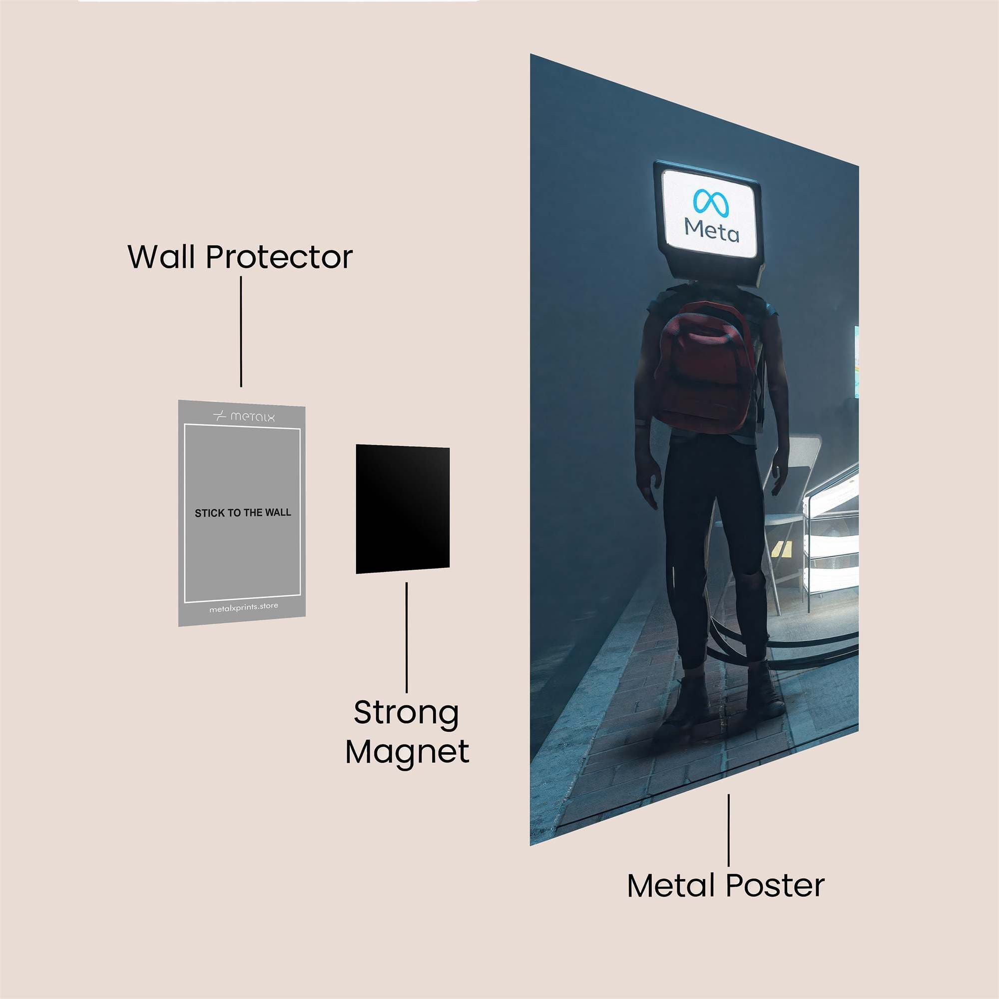 Meta Mystery Safe Wall Magnetic / M