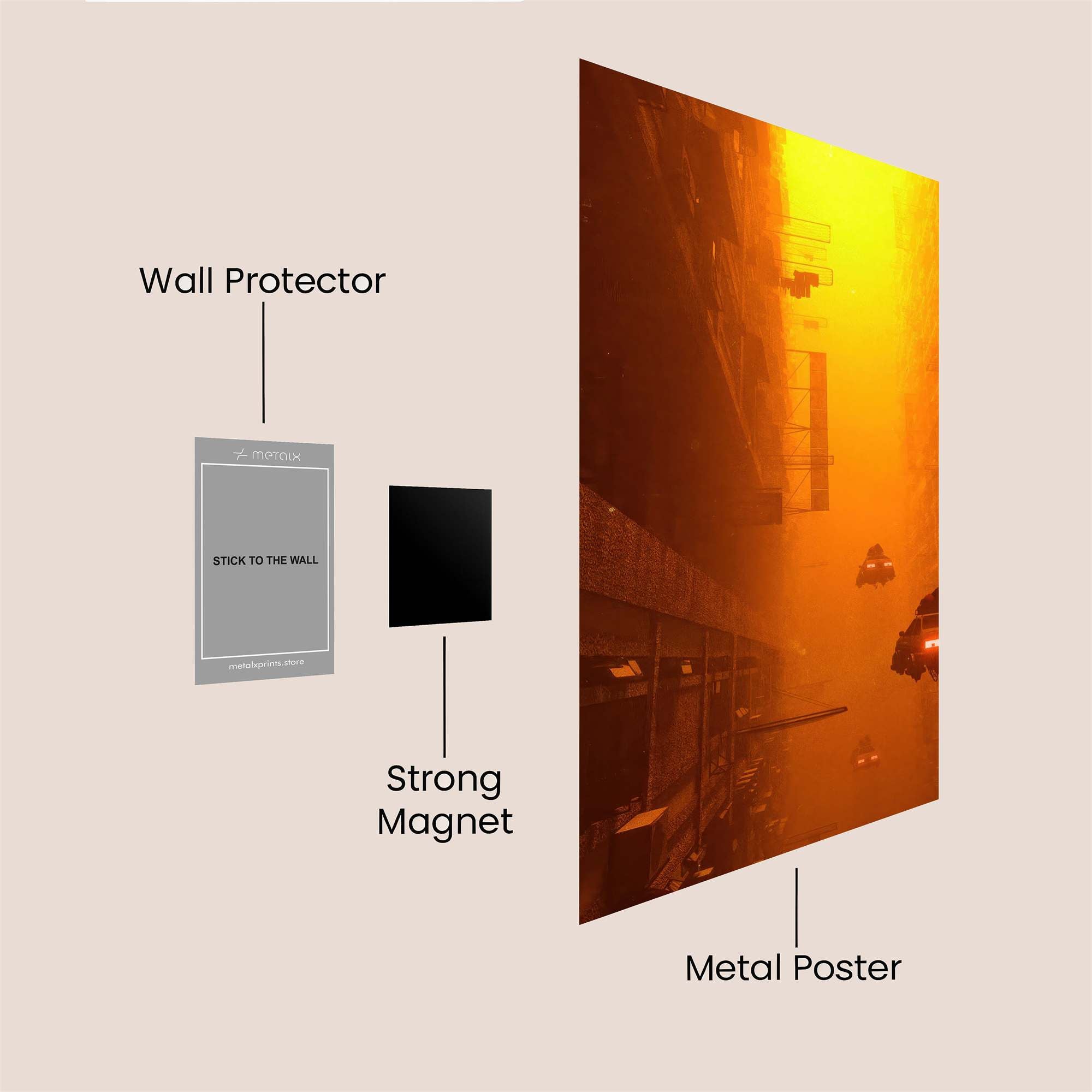 BladeRunner Glow Safe Wall Magnetic / M