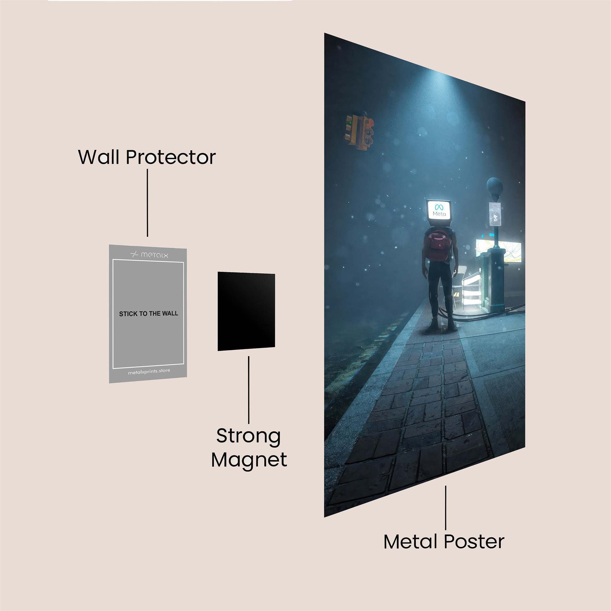 Screen Solitude Safe Wall Magnetic / M