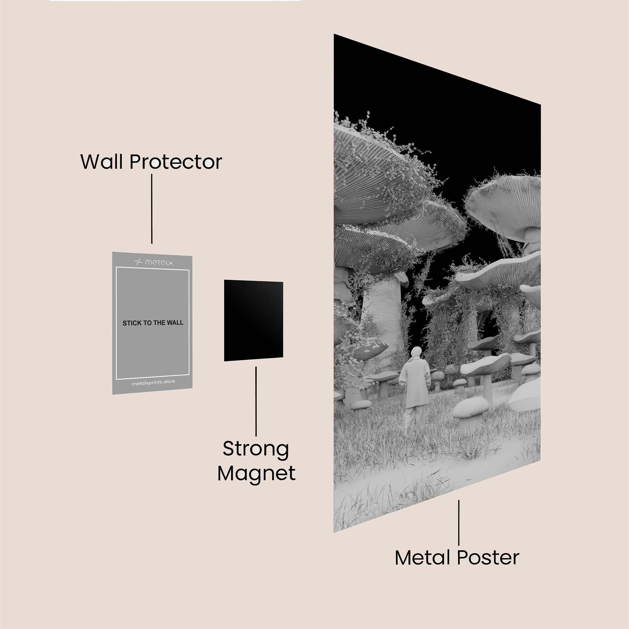 Mushroom Enigma Safe Wall Magnetic / M