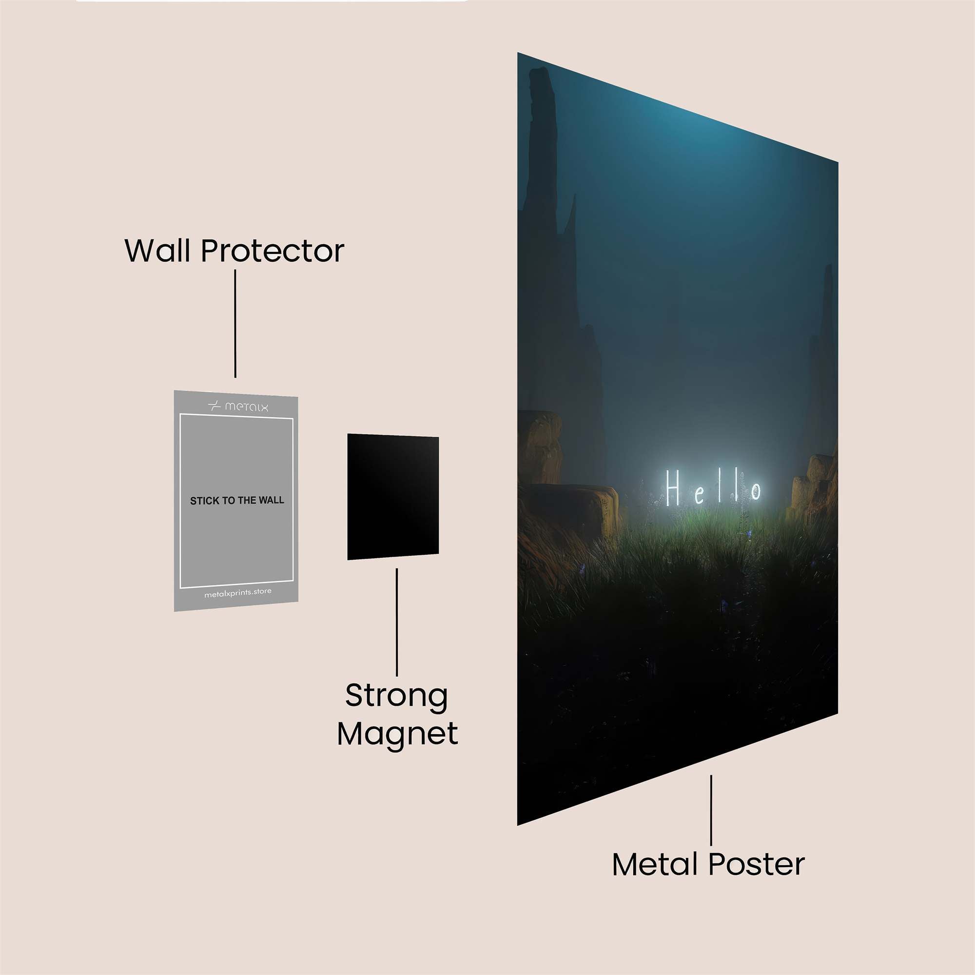 Hello Serene Safe Wall Magnetic / M