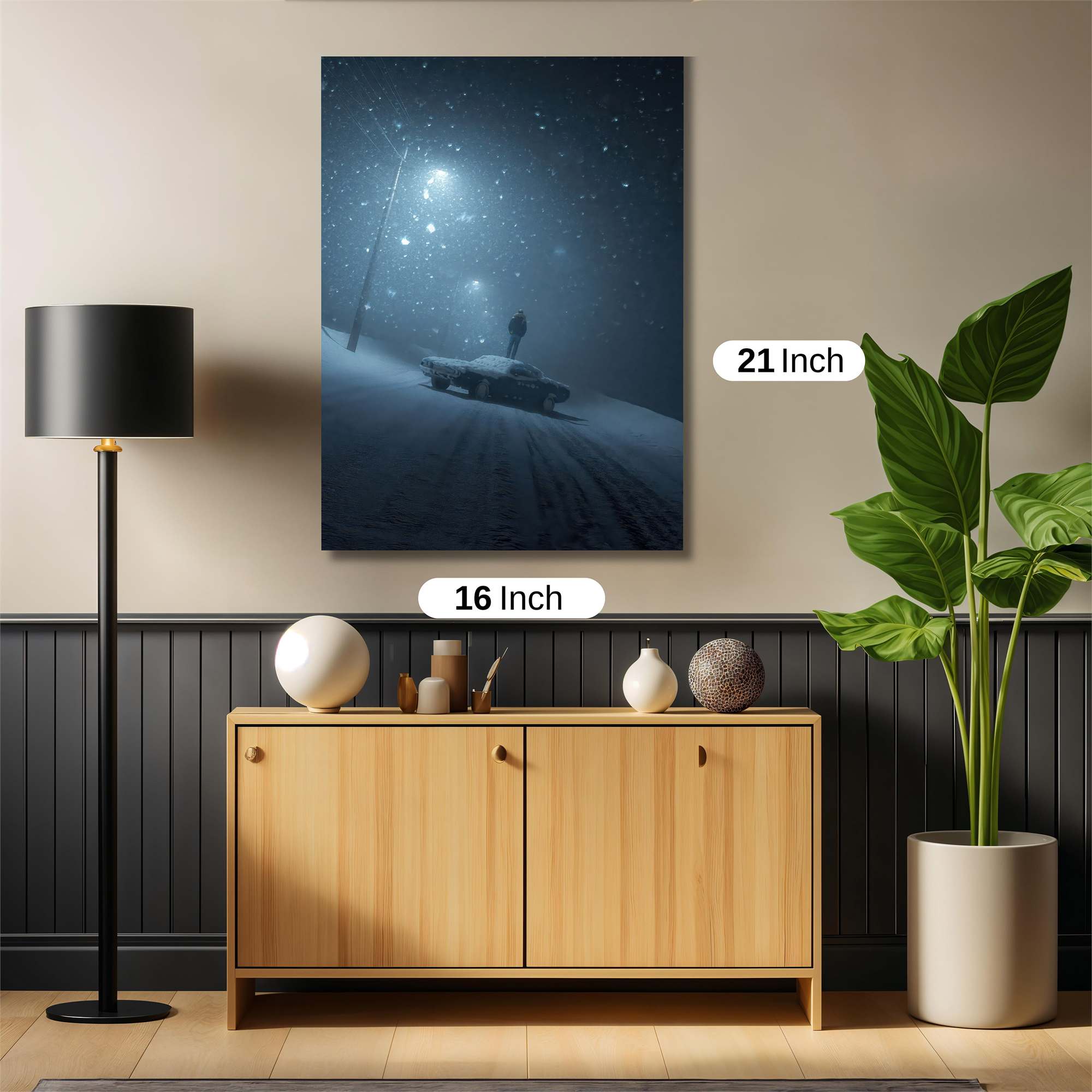 Snowbound Solitude Safe Wall Magnetic / M