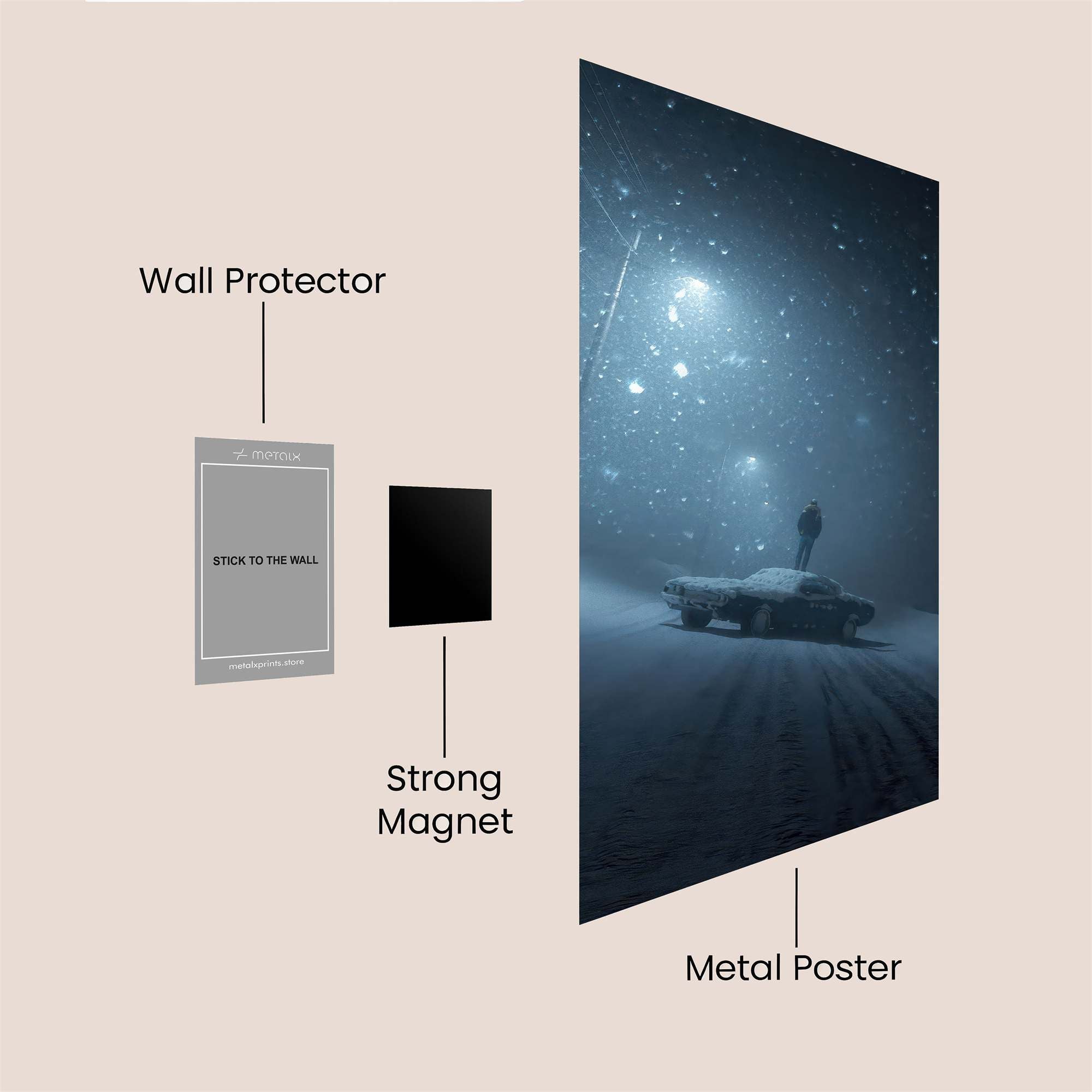 Snowbound Solitude Safe Wall Magnetic / M