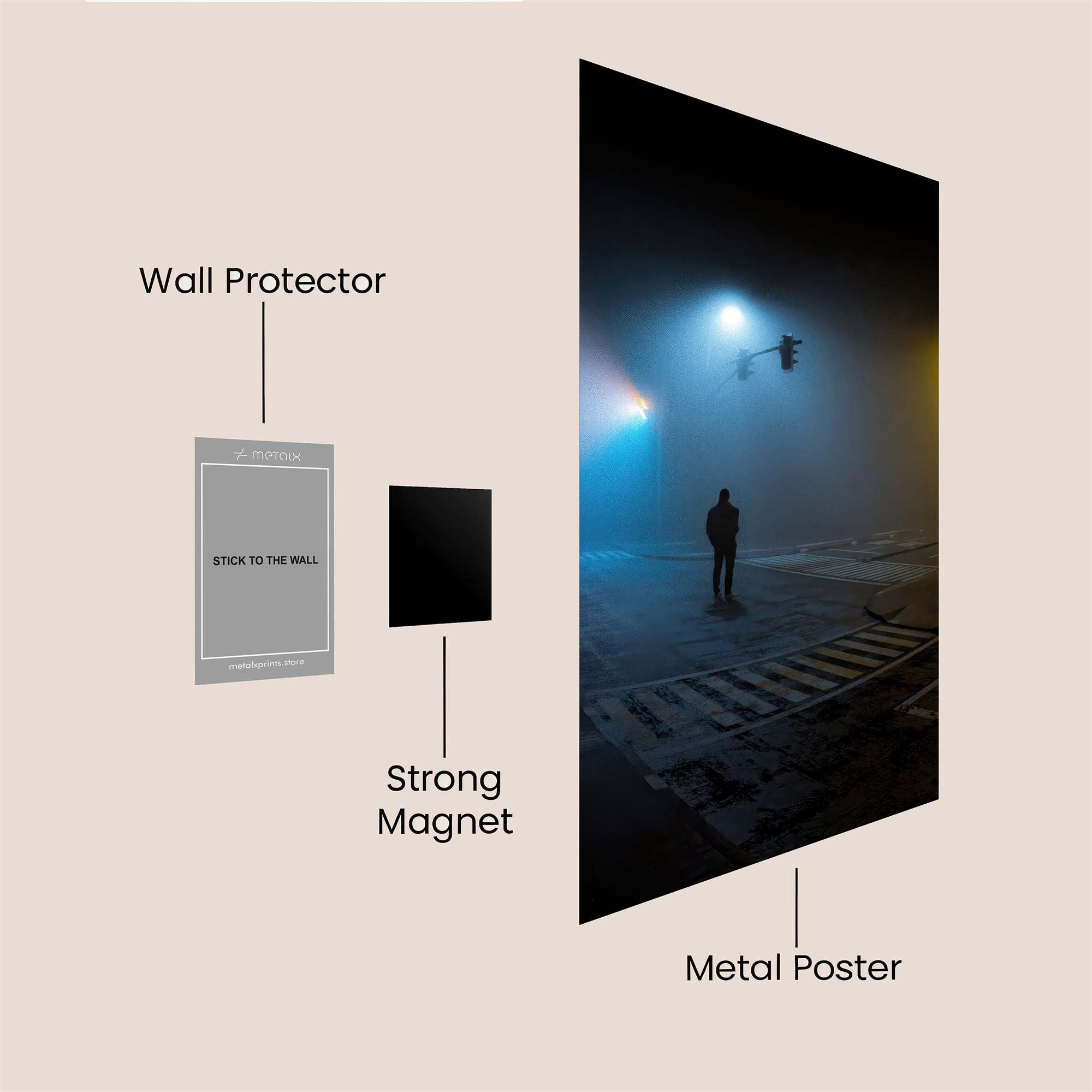 Figure Foggy Safe Wall Magnetic / M