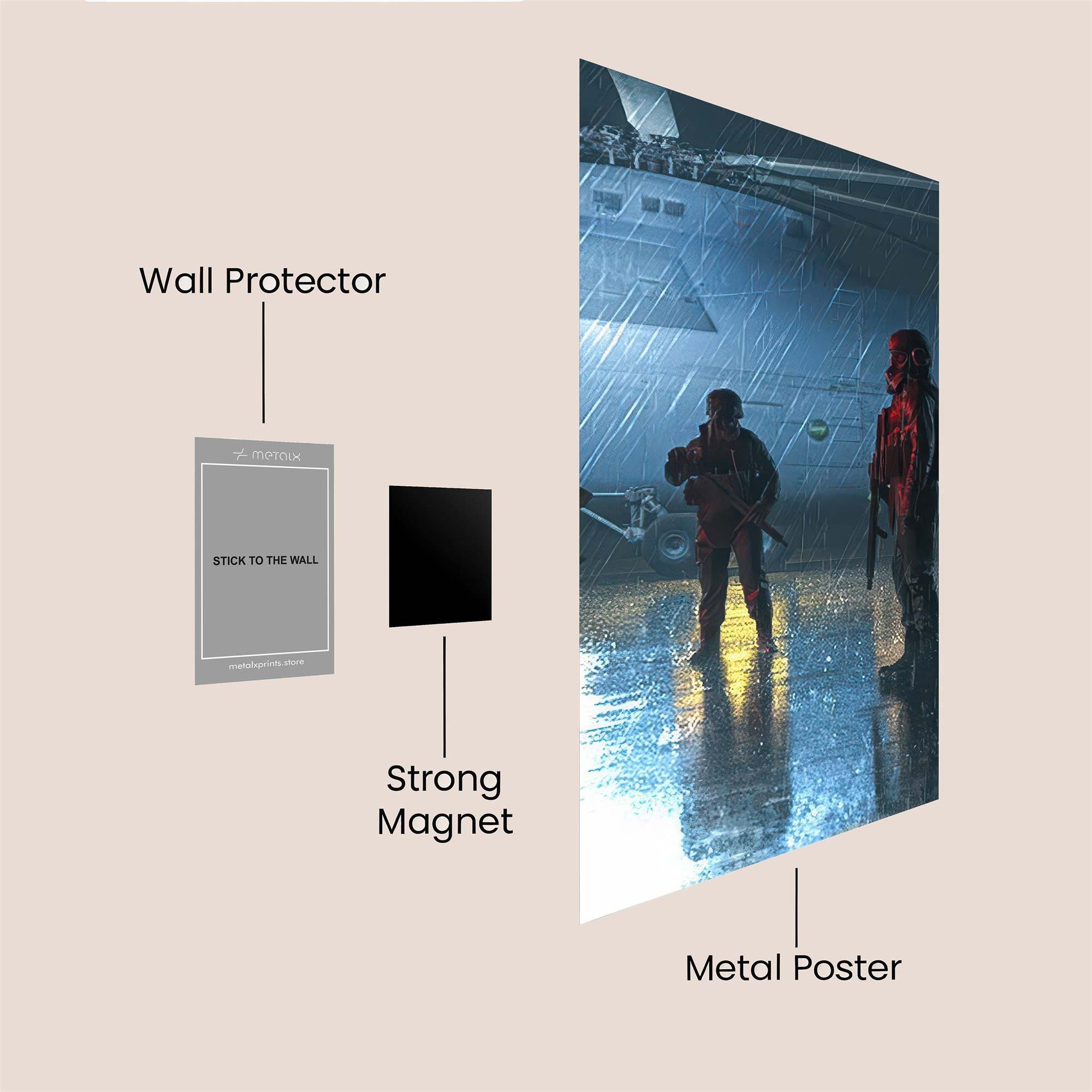Knights Sombre Safe Wall Magnetic / M