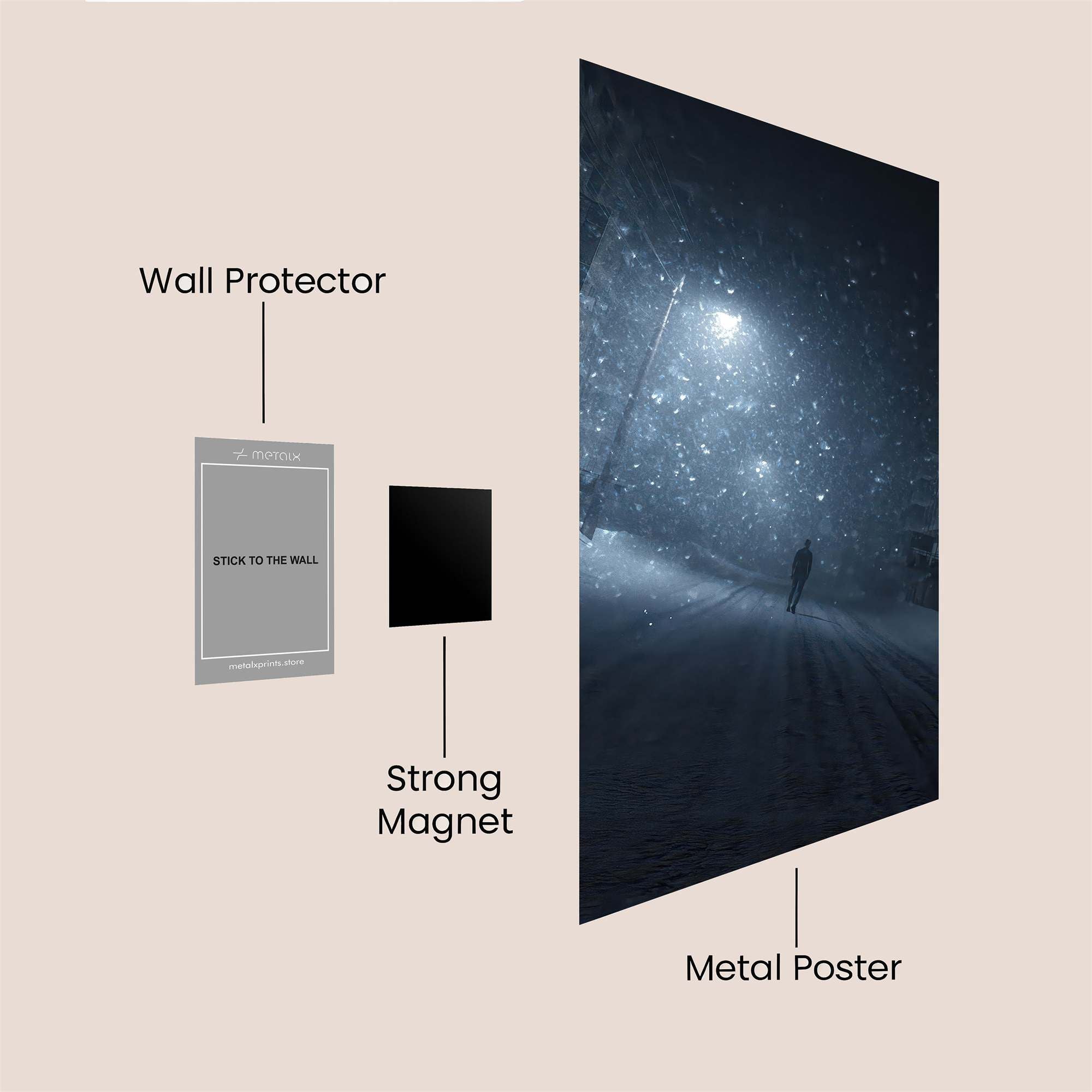 Snowbound Solitude Safe Wall Magnetic / M