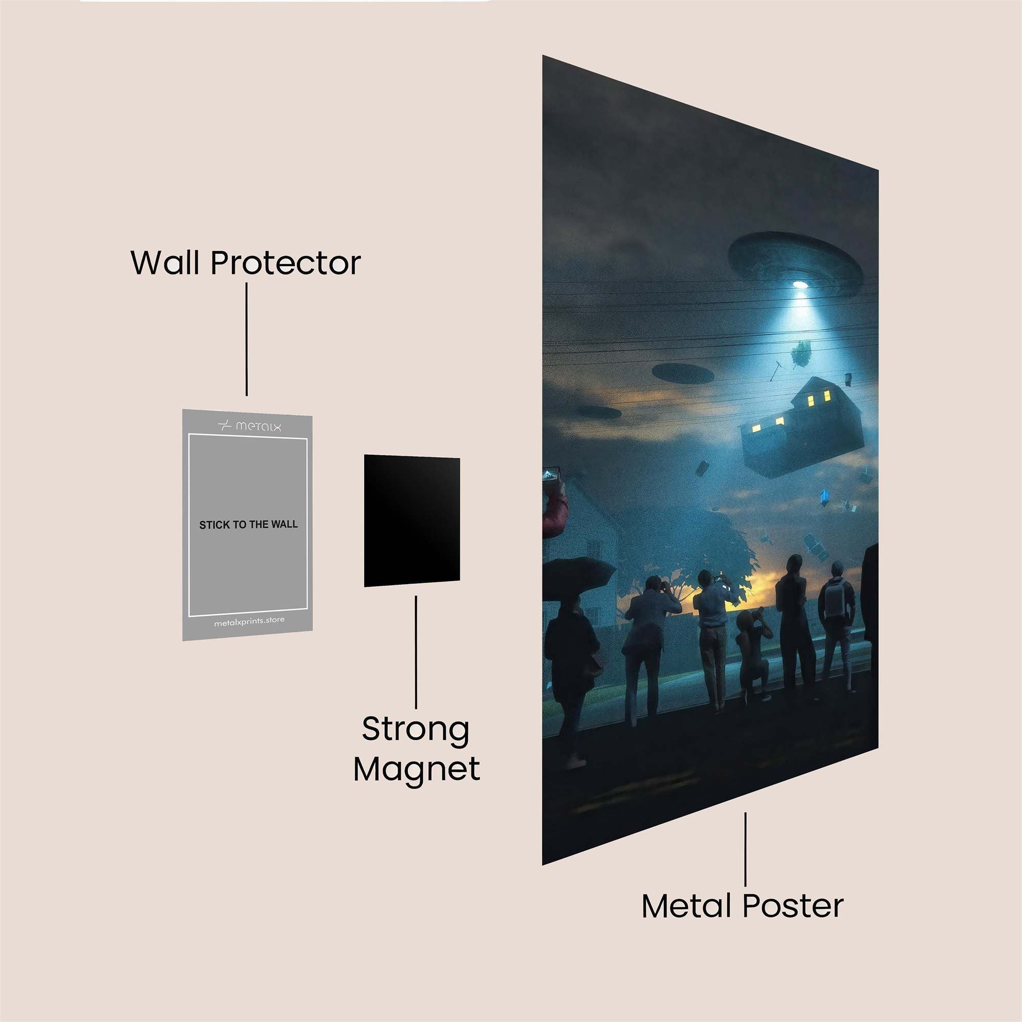 Alien Abduction Safe Wall Magnetic / M