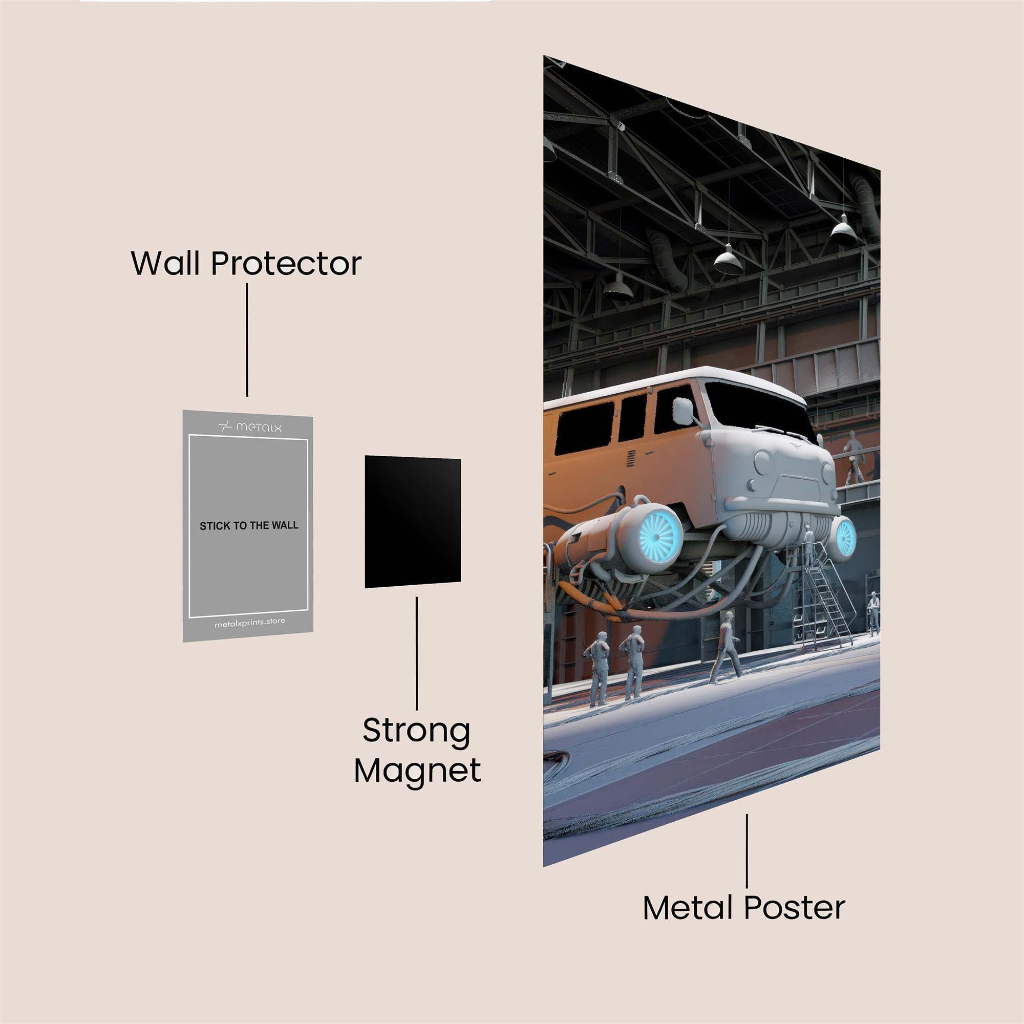 Hovercraft Hopeful Safe Wall Magnetic / M