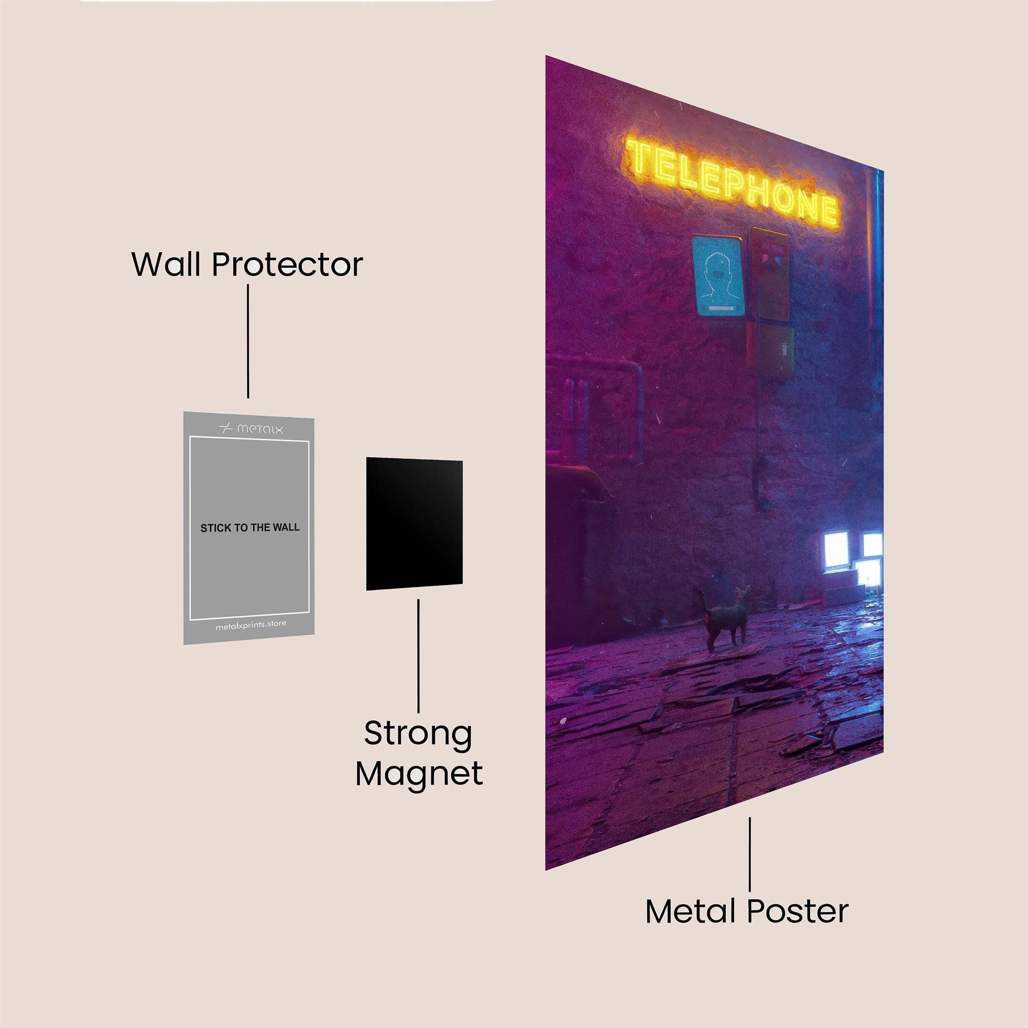 Neon Decay Safe Wall Magnetic / M