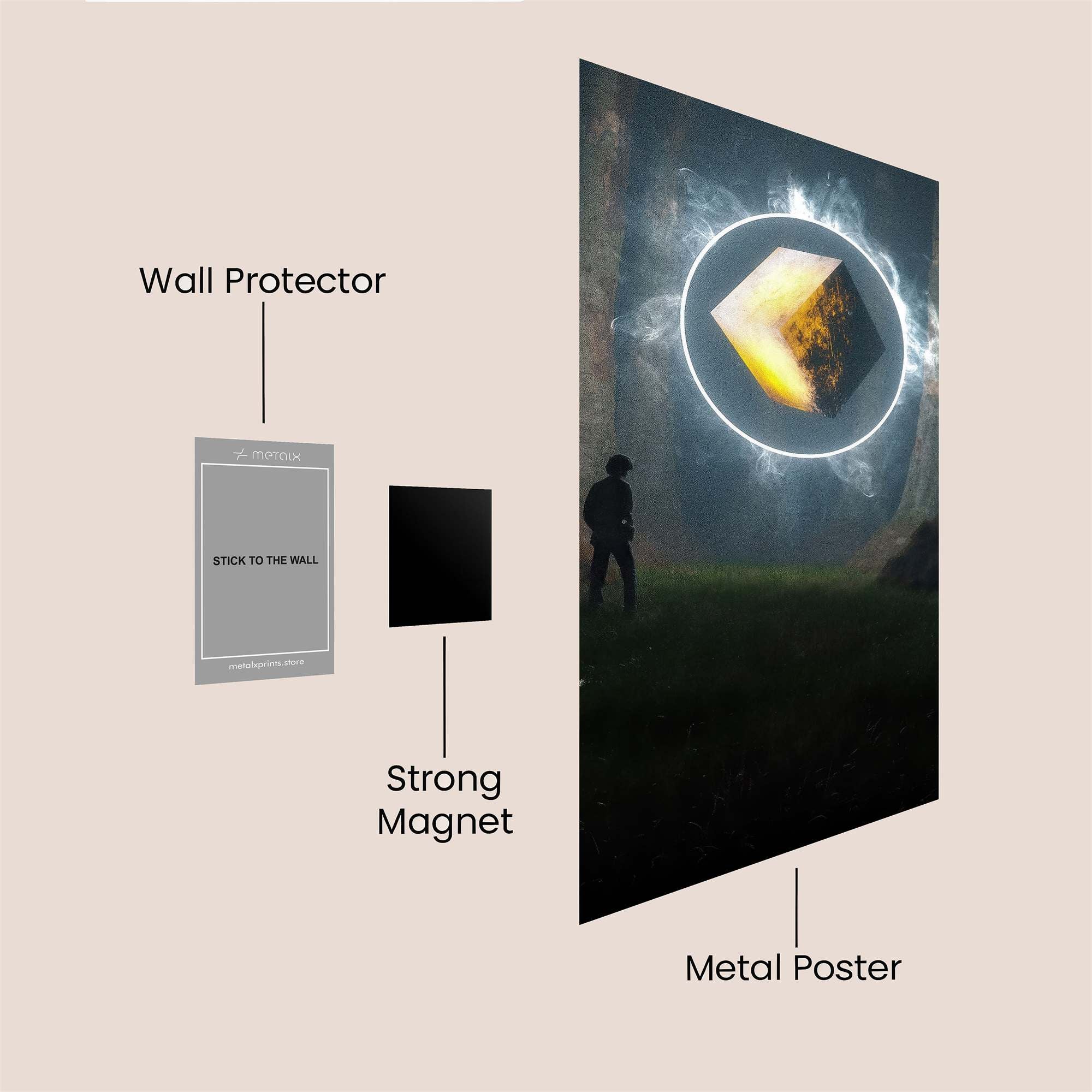 Cube Enigma Safe Wall Magnetic / M
