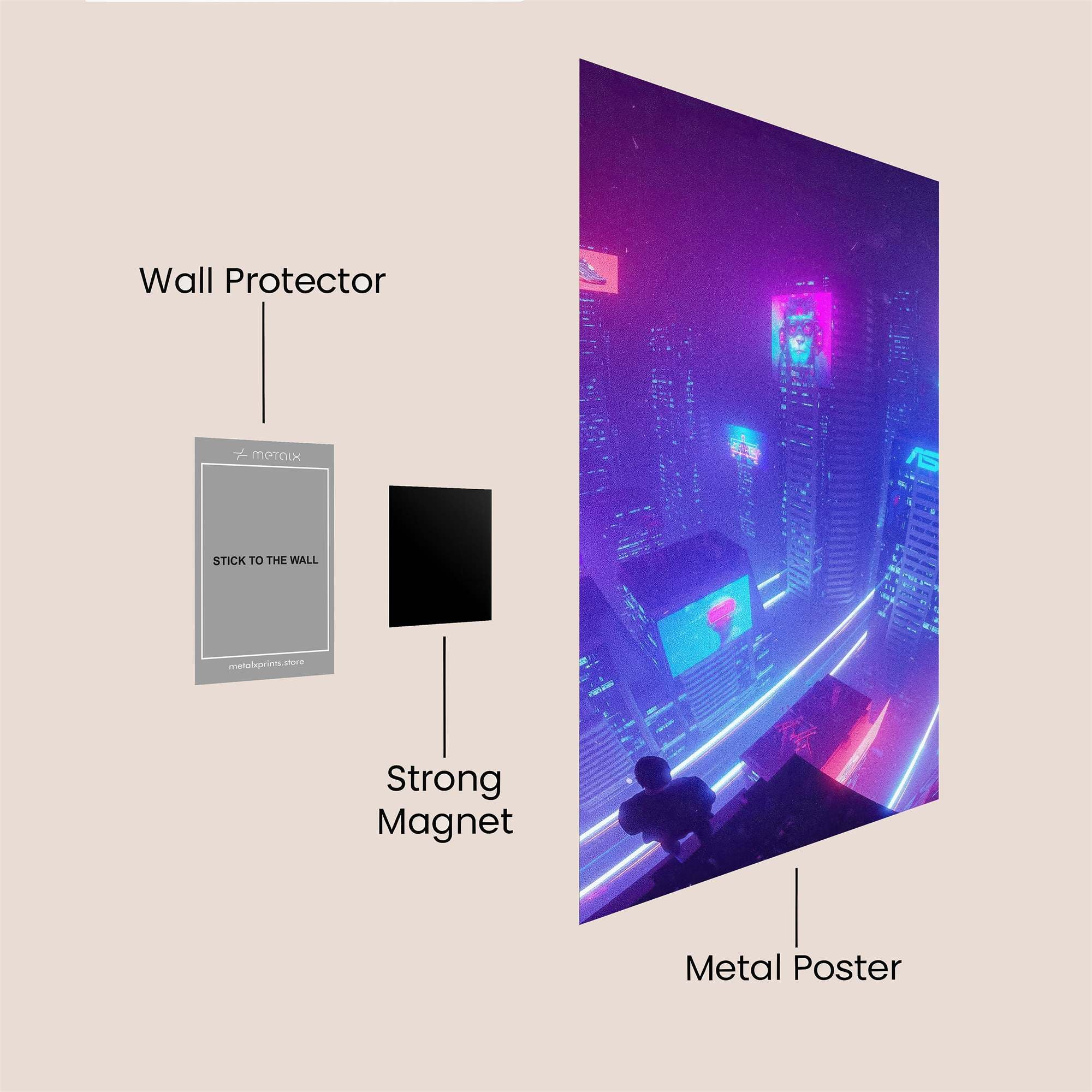 Cyberpunk Solitude Safe Wall Magnetic / M