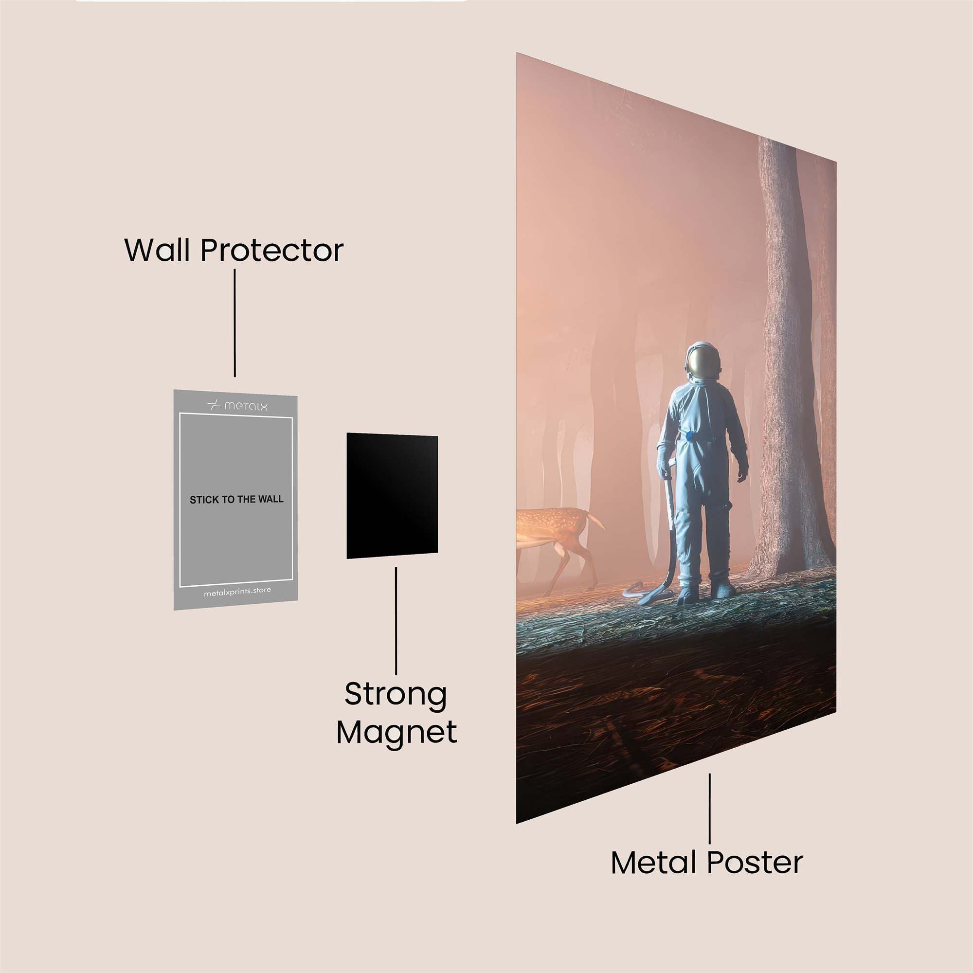 Astronaut Serenity Safe Wall Magnetic / M