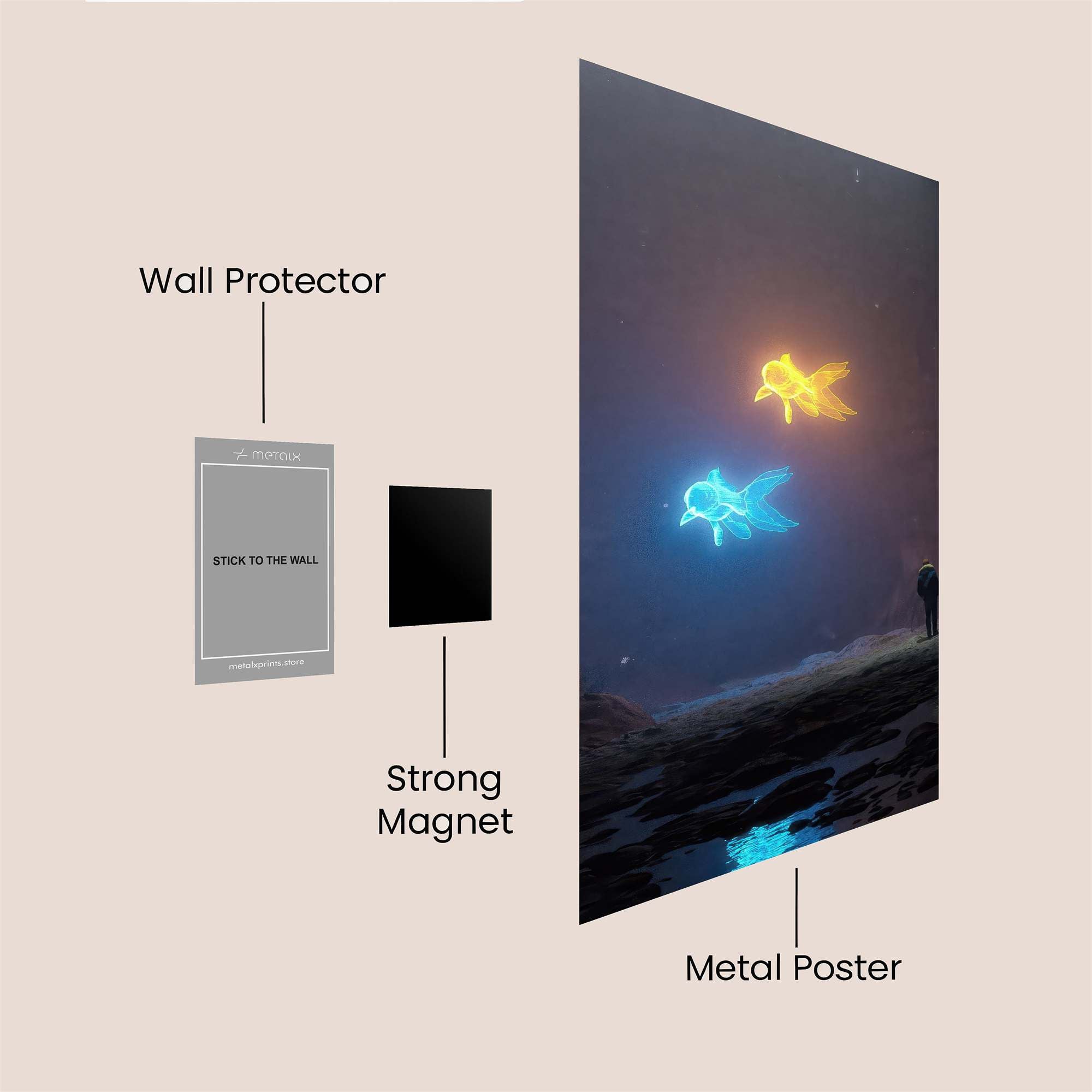 Glowfish Dream Safe Wall Magnetic / M