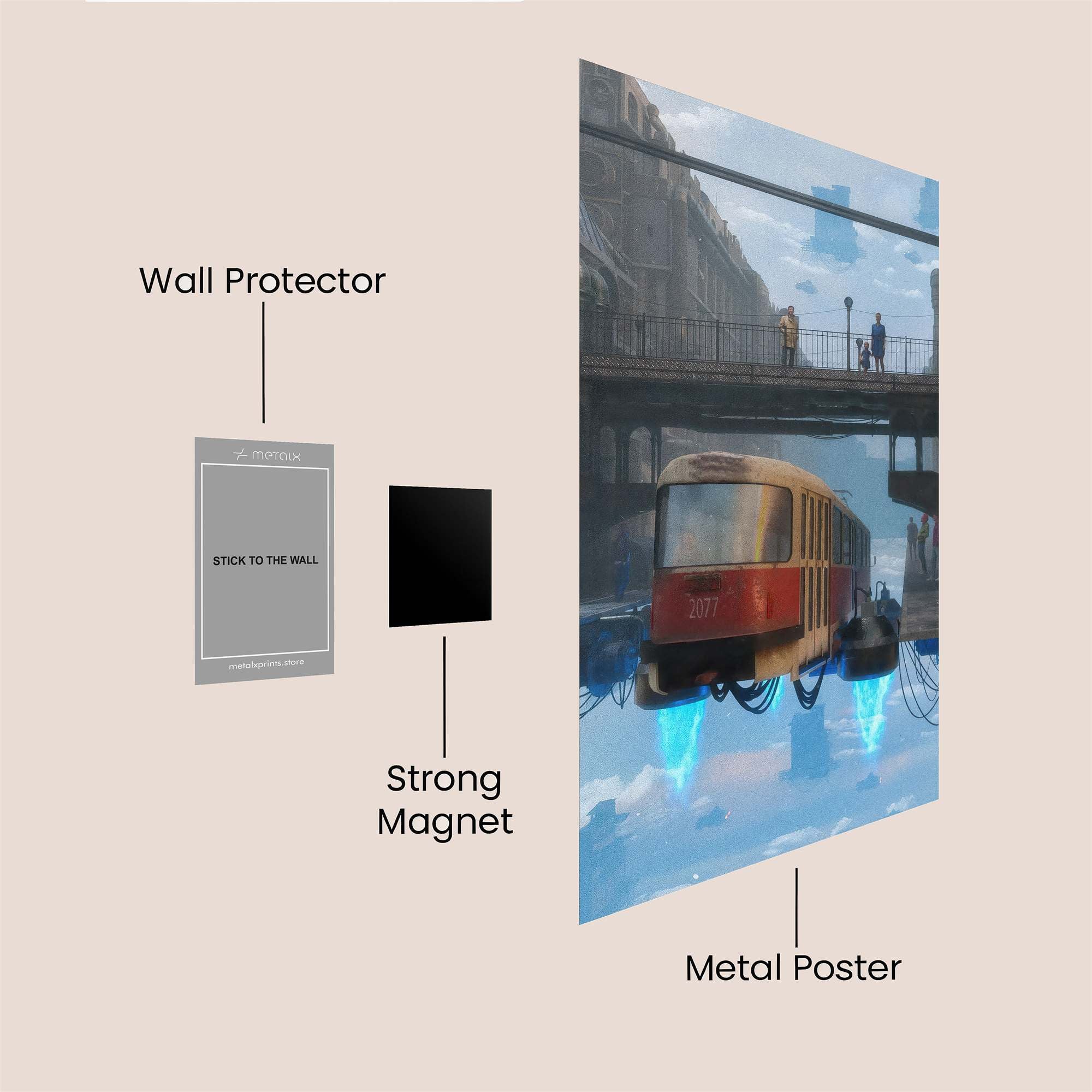 Sky Tram Safe Wall Magnetic / M